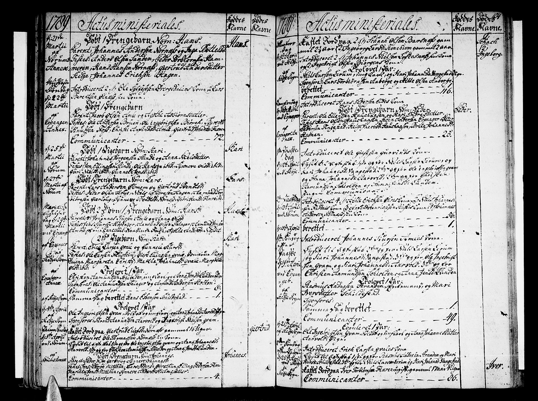 Sogndal sokneprestembete, AV/SAB-A-81301/H/Haa/Haaa/L0007: Parish register (official) no. A 7, 1782-1795, p. 104
