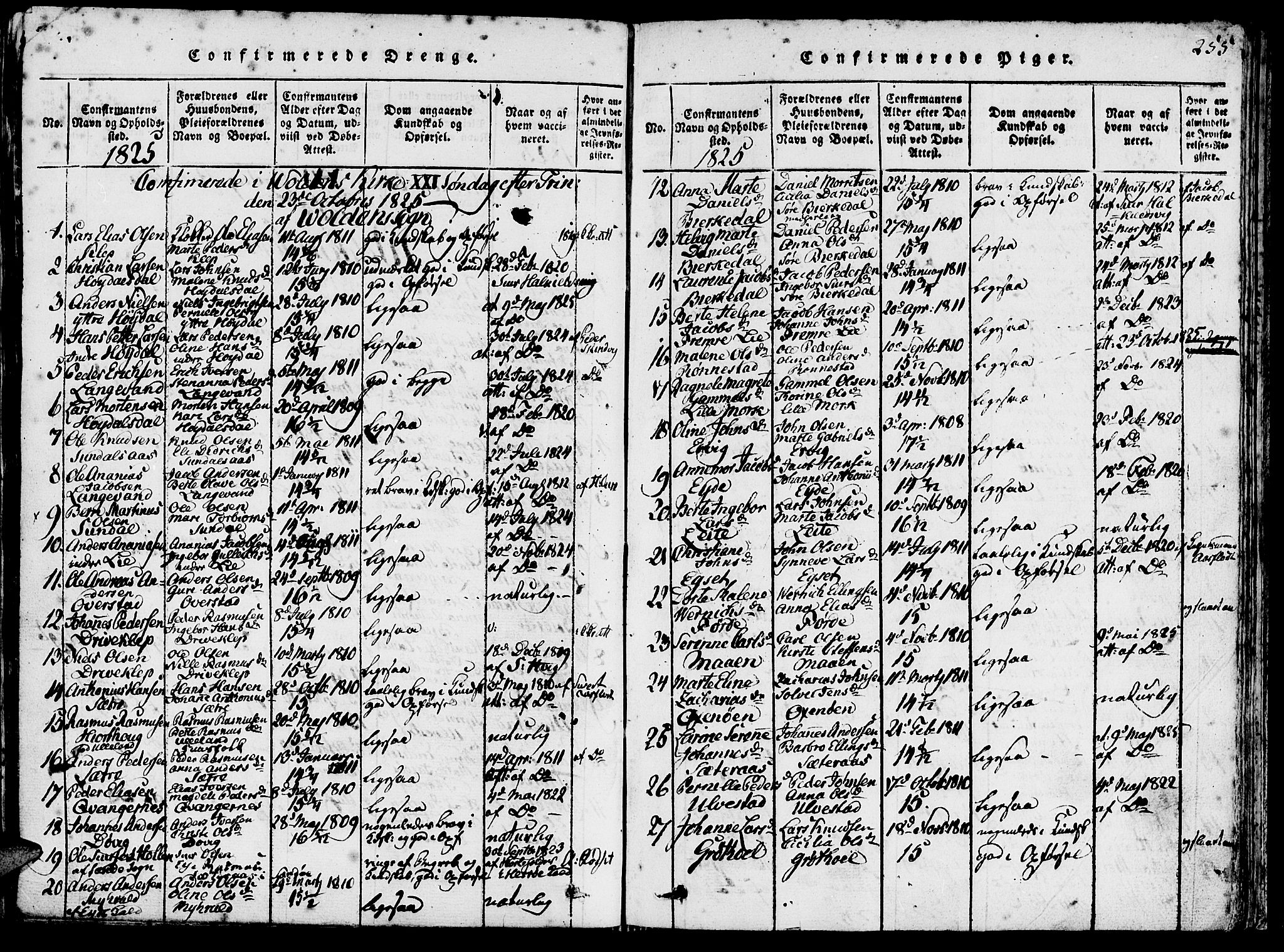 Ministerialprotokoller, klokkerbøker og fødselsregistre - Møre og Romsdal, AV/SAT-A-1454/511/L0138: Parish register (official) no. 511A05, 1817-1832, p. 255