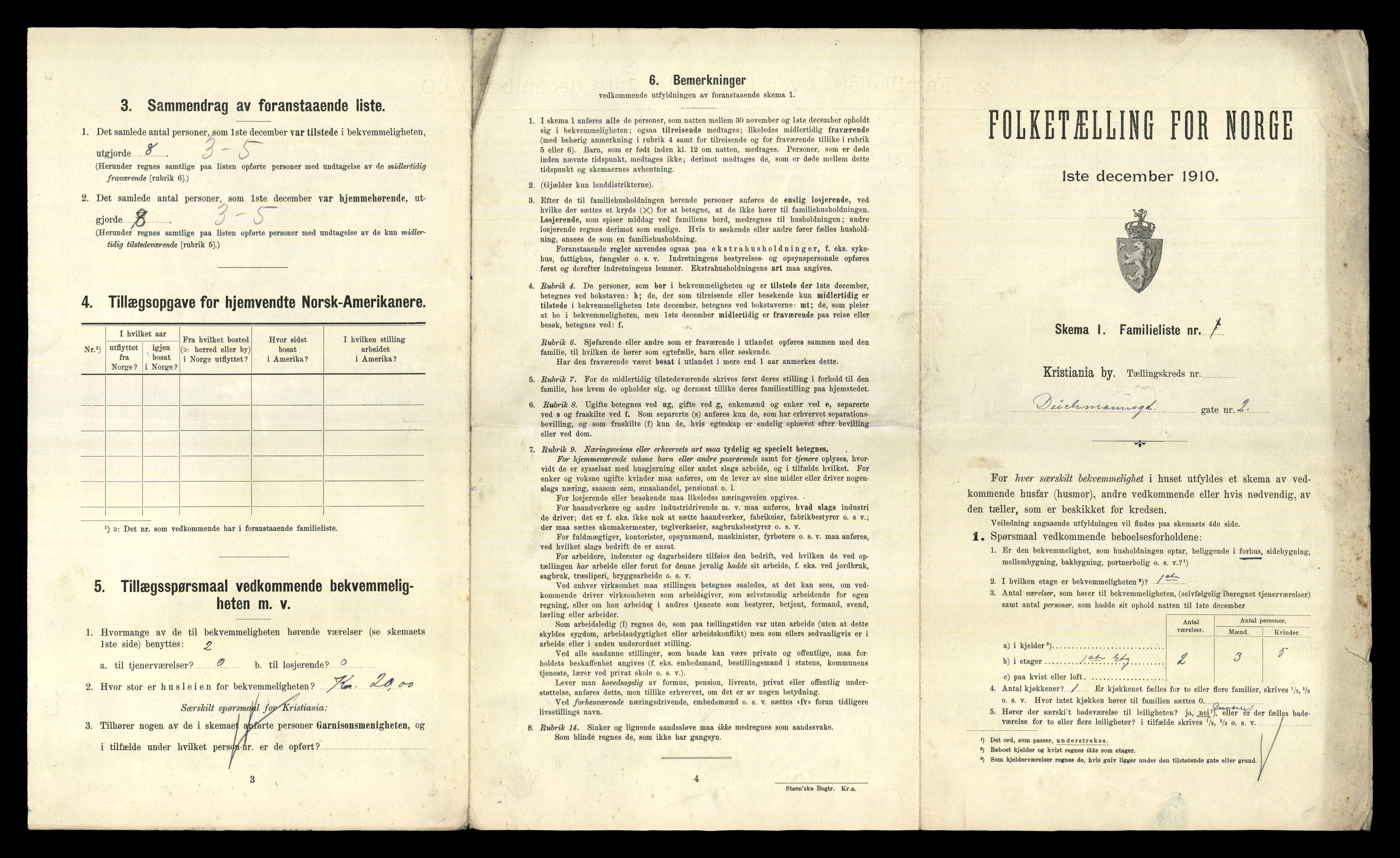 RA, 1910 census for Kristiania, 1910, p. 16053