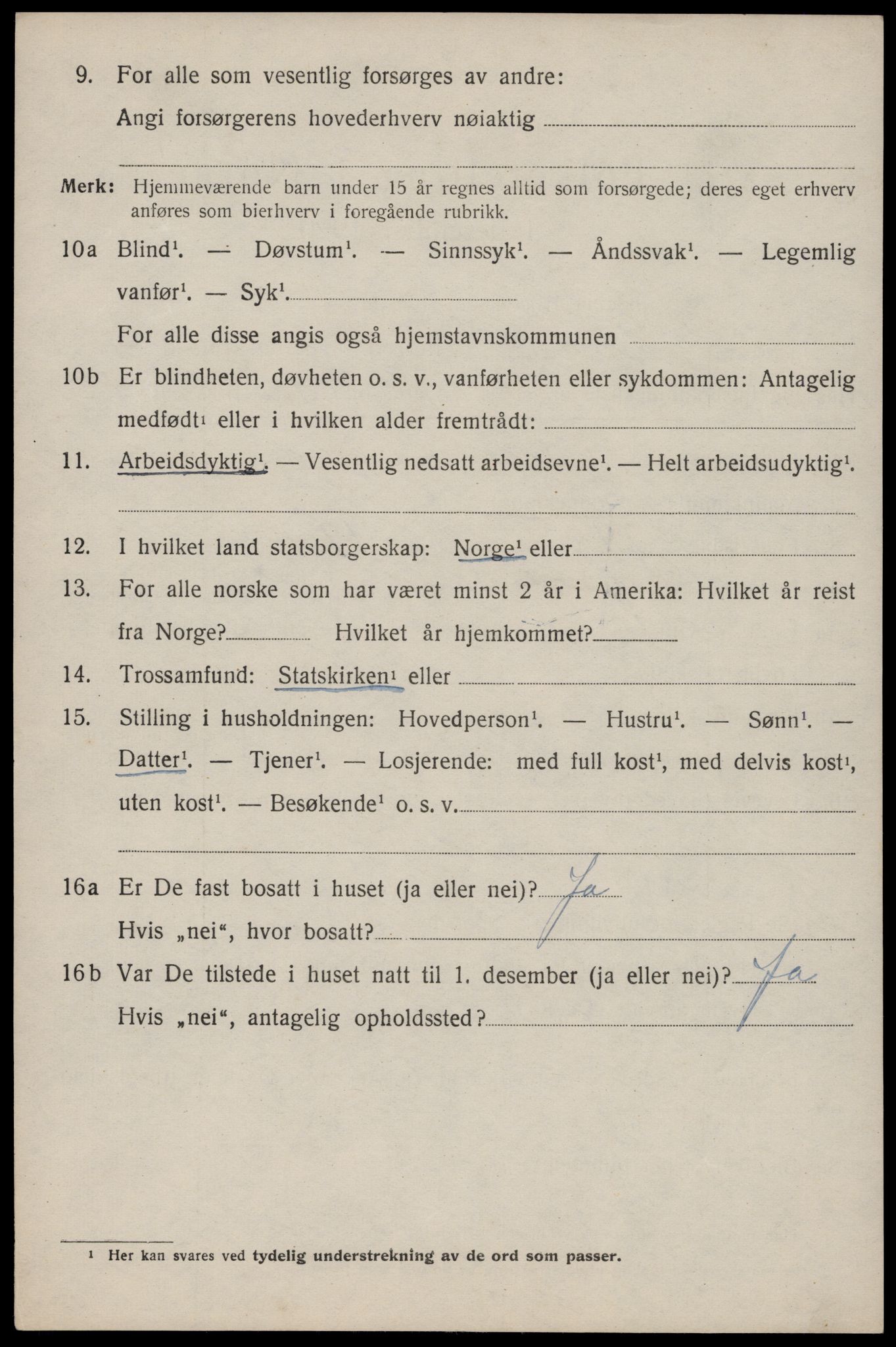 SAST, 1920 census for Sand, 1920, p. 600