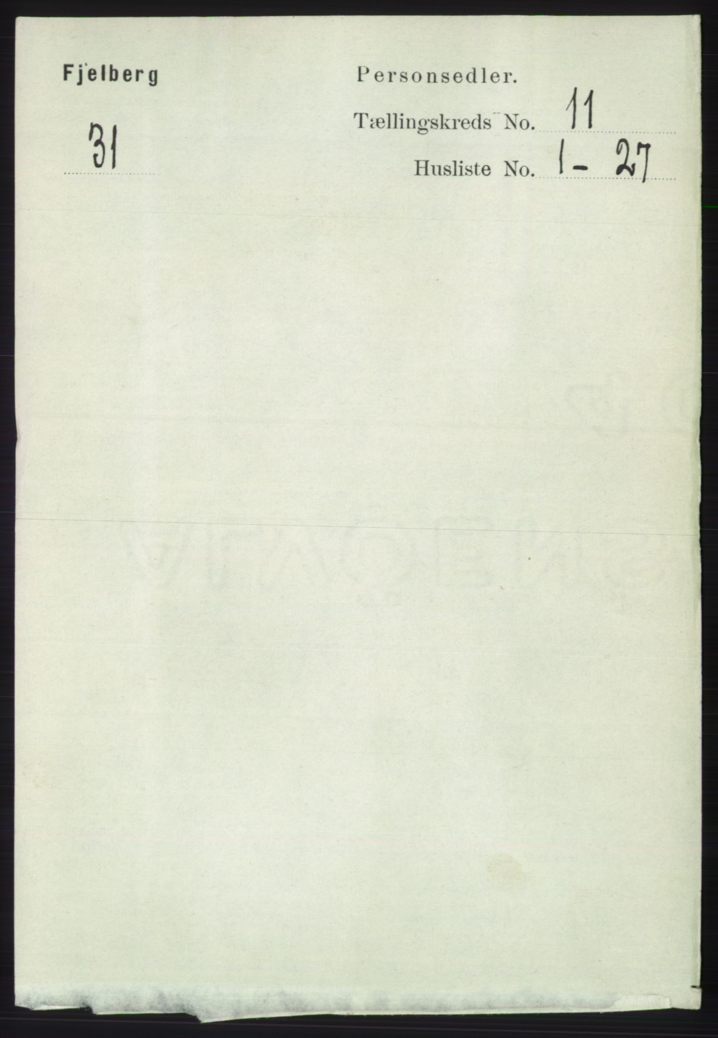 RA, 1891 census for 1213 Fjelberg, 1891, p. 4135
