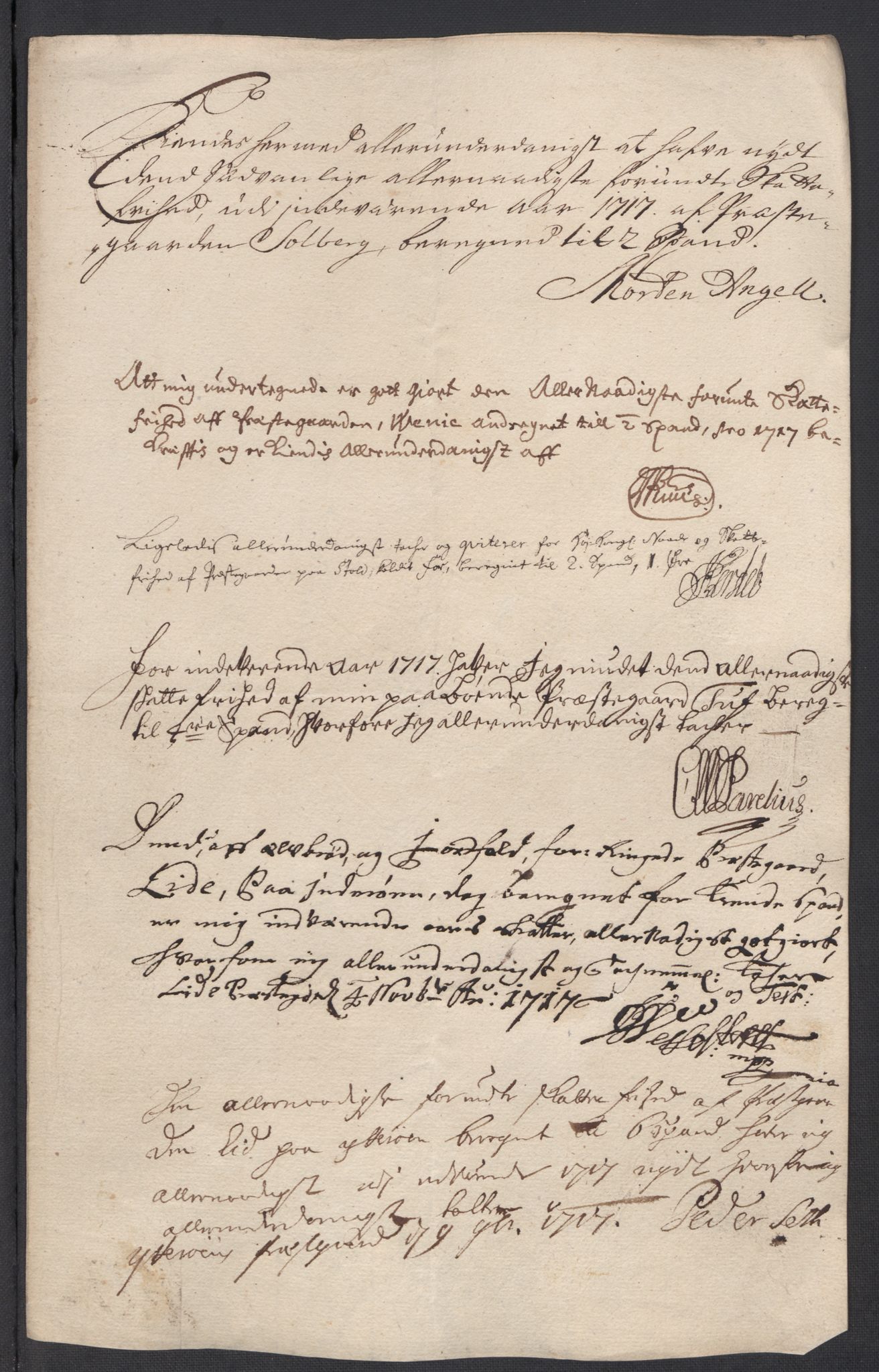 Rentekammeret inntil 1814, Reviderte regnskaper, Fogderegnskap, AV/RA-EA-4092/R63/L4325: Fogderegnskap Inderøy, 1717, p. 247