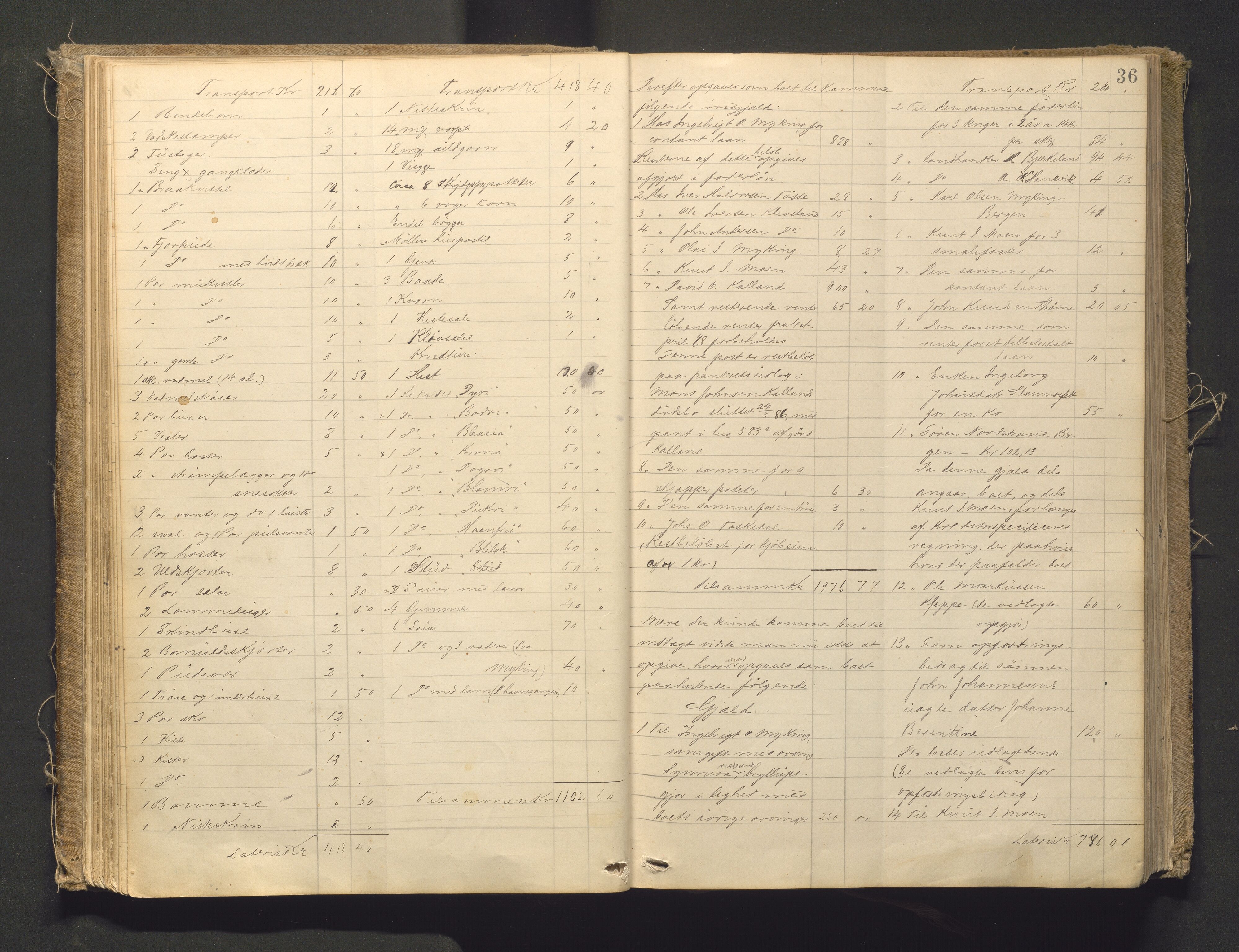Lensmannen i Bruvik, AV/SAB-A-31301/0006/L0003: Registreringsprotokoll, 1884-1911, p. 35b-36a