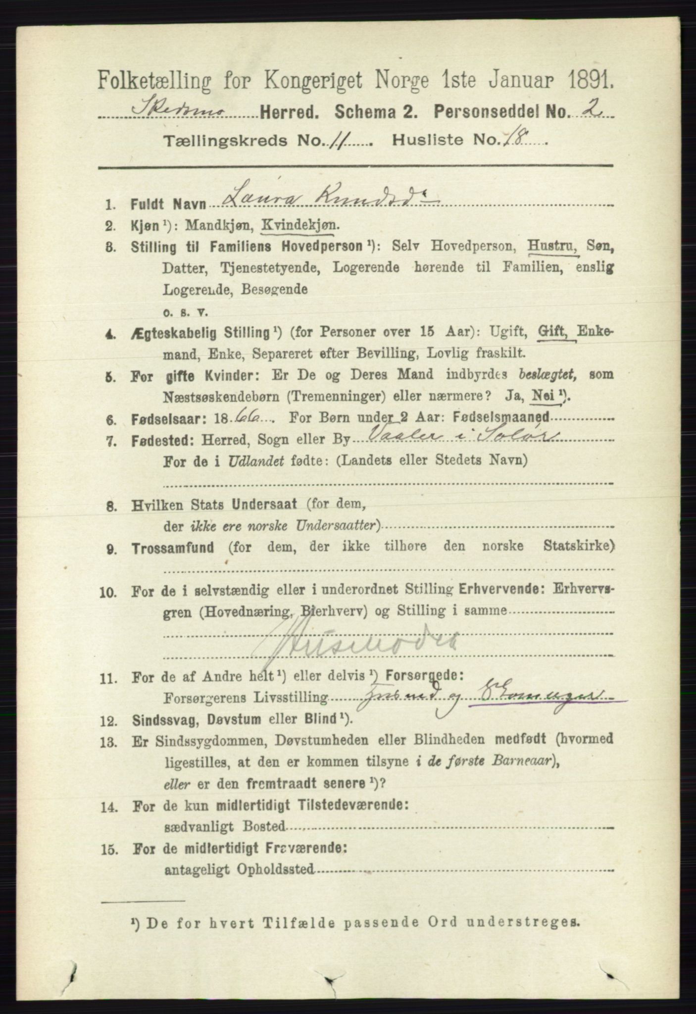 RA, 1891 census for 0231 Skedsmo, 1891, p. 6286