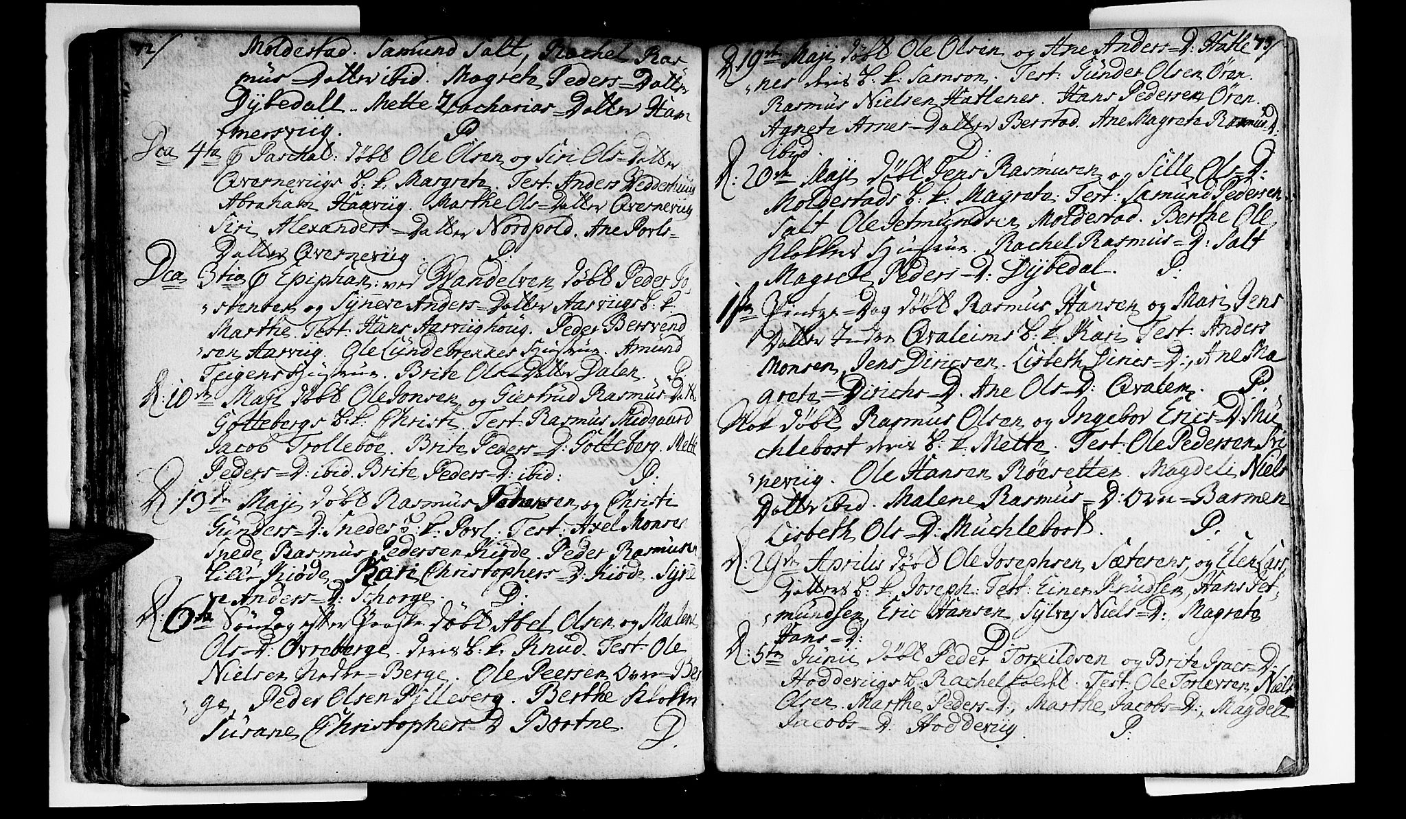 Selje sokneprestembete, AV/SAB-A-99938/H/Ha/Haa/Haaa: Parish register (official) no. A 4, 1743-1759, p. 72-73