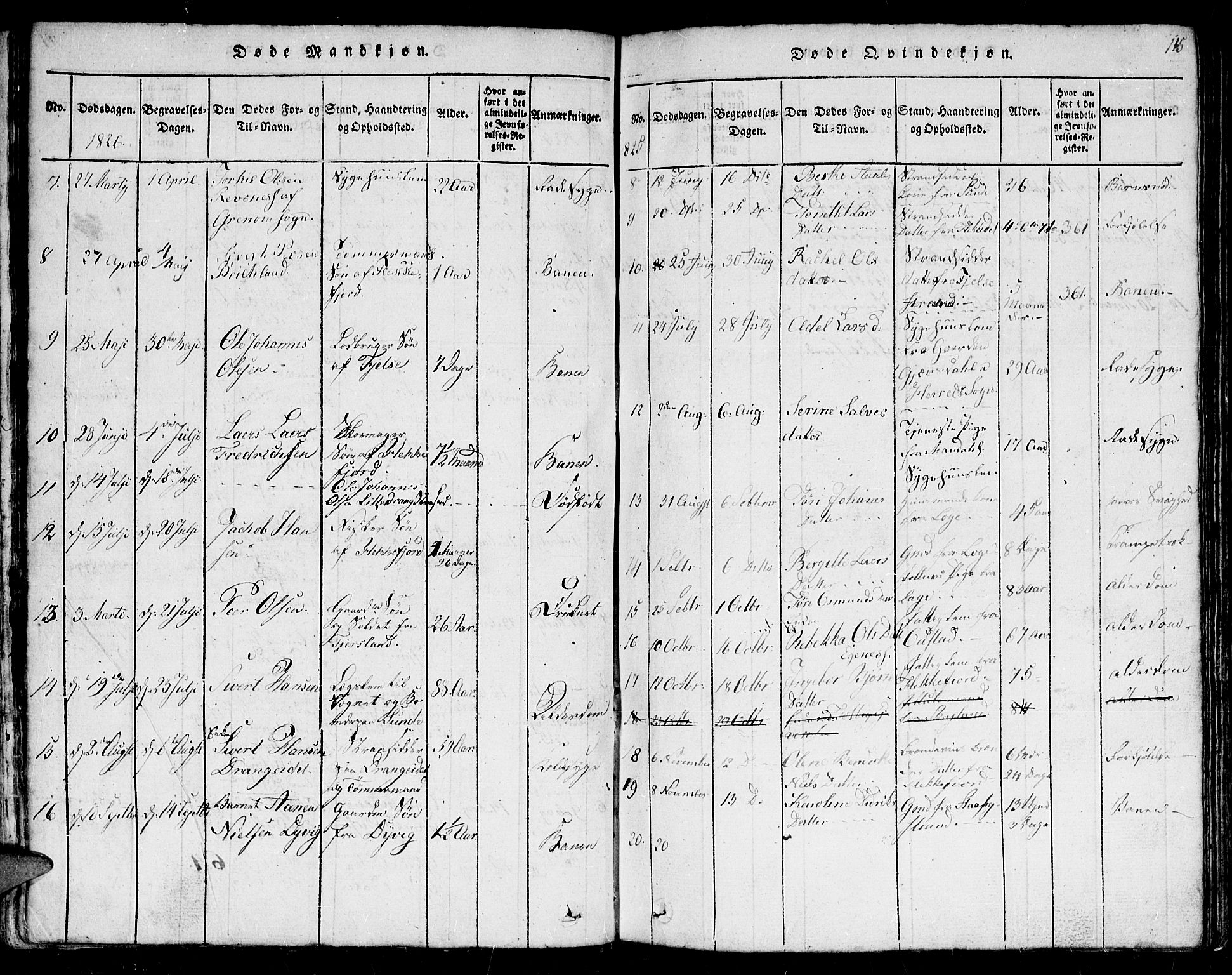 Flekkefjord sokneprestkontor, AV/SAK-1111-0012/F/Fb/Fbc/L0003: Parish register (copy) no. B 3, 1815-1826, p. 115