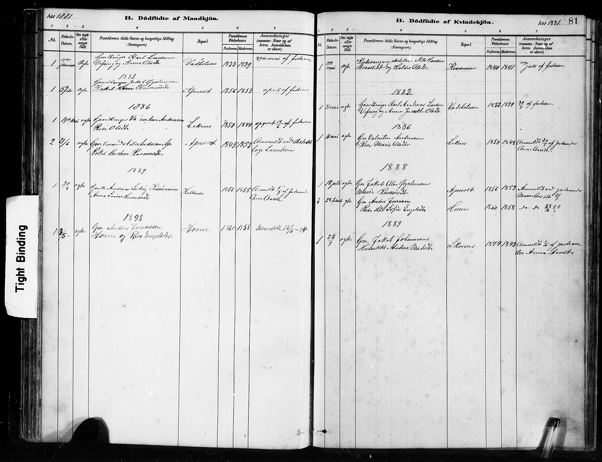 Førde sokneprestembete, SAB/A-79901/H/Hab/Habe/L0001: Parish register (copy) no. E 1, 1881-1920, p. 81
