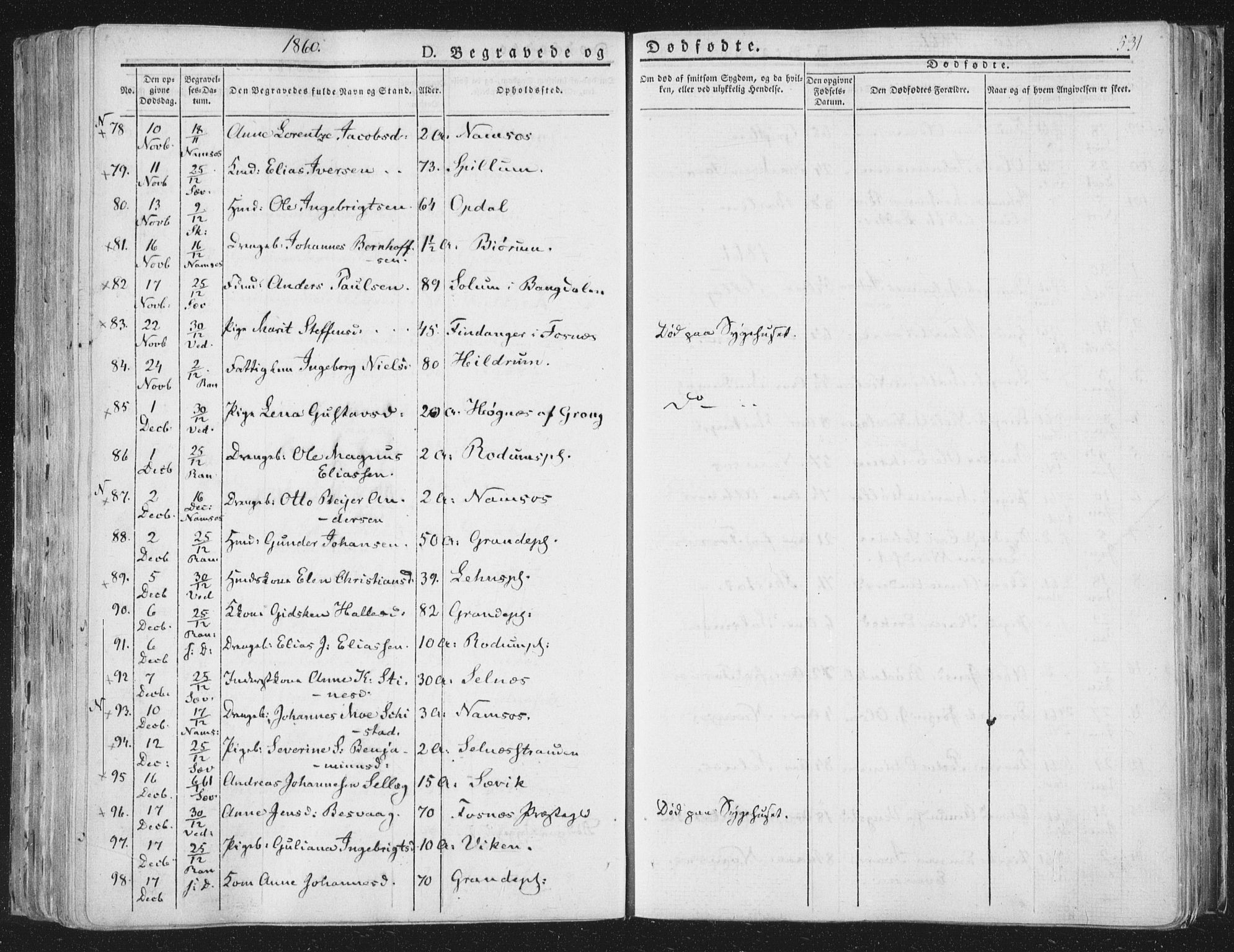 Ministerialprotokoller, klokkerbøker og fødselsregistre - Nord-Trøndelag, SAT/A-1458/764/L0552: Parish register (official) no. 764A07b, 1824-1865, p. 531