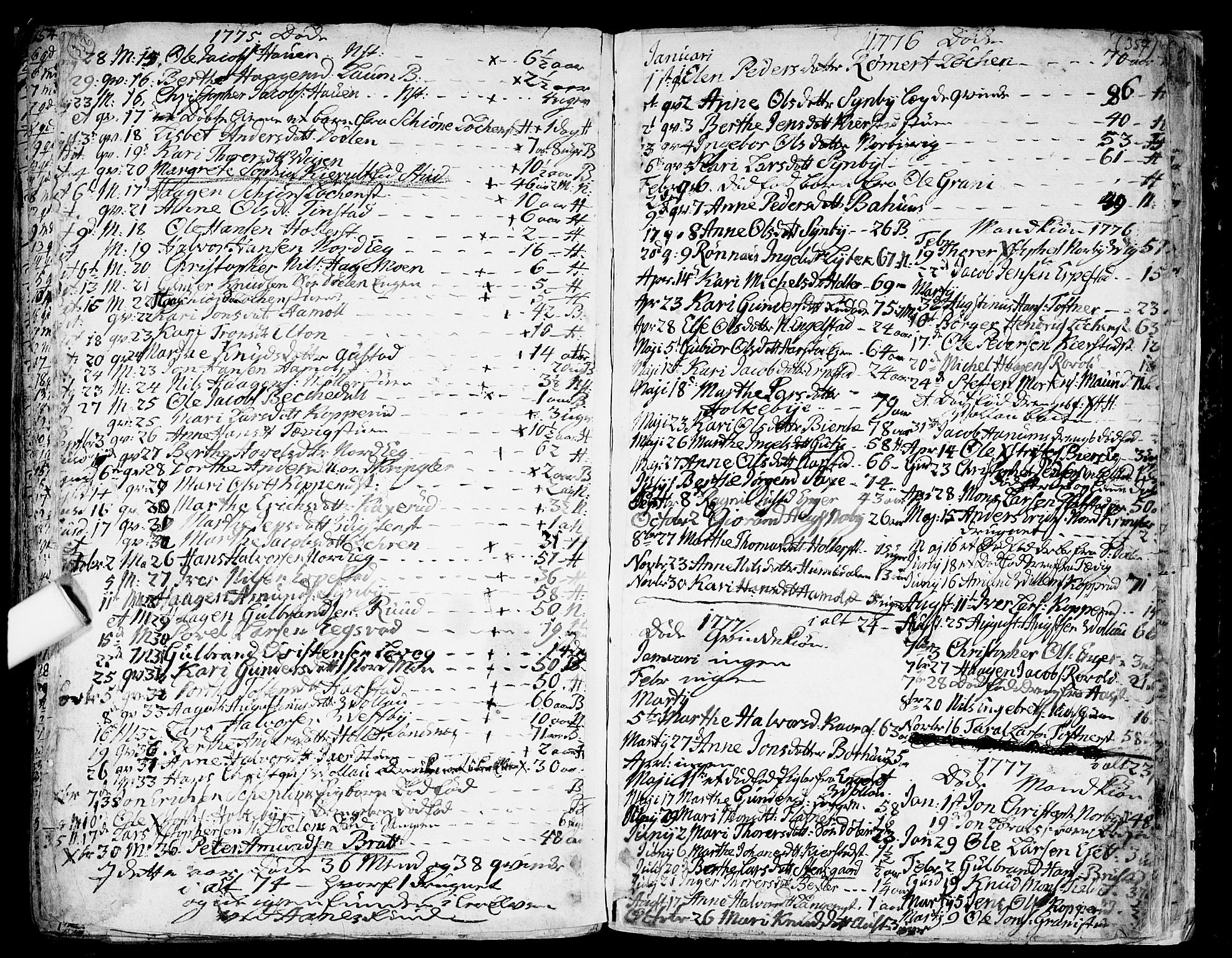 Nannestad prestekontor Kirkebøker, SAO/A-10414a/F/Fa/L0007: Parish register (official) no. I 7, 1754-1791, p. 356-357