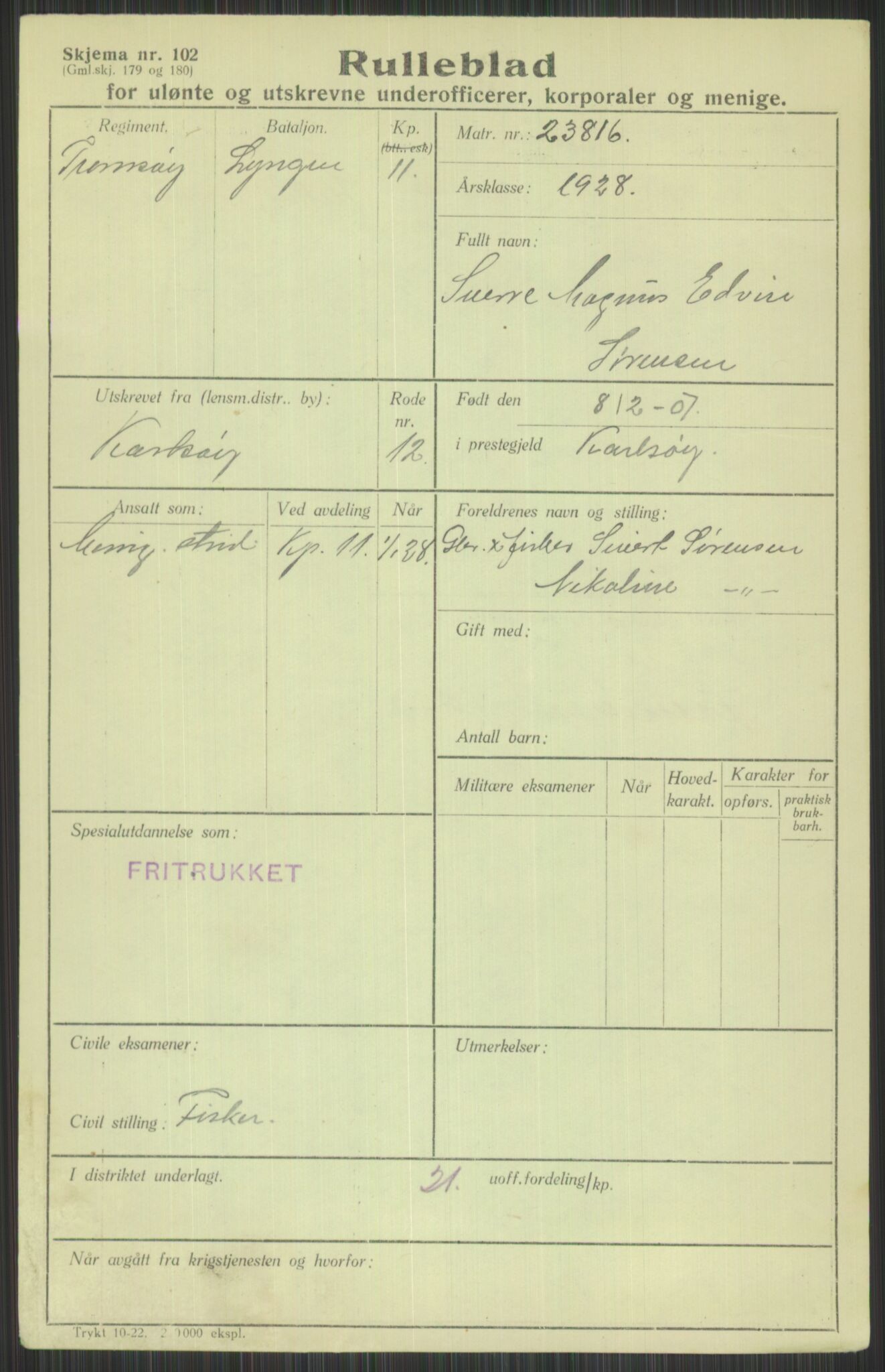 Forsvaret, Troms infanteriregiment nr. 16, AV/RA-RAFA-3146/P/Pa/L0013/0003: Rulleblad / Rulleblad for regimentets menige mannskaper, årsklasse 1928, 1928, p. 741