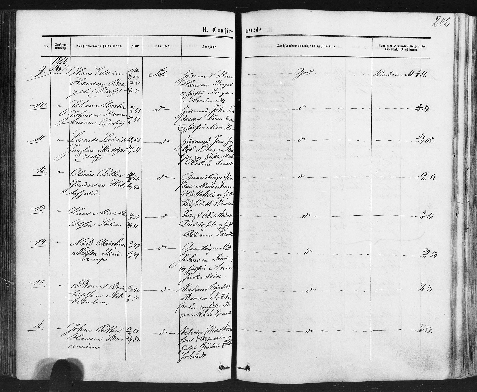 Idd prestekontor Kirkebøker, AV/SAO-A-10911/F/Fc/L0005: Parish register (official) no. III 5, 1861-1877, p. 202