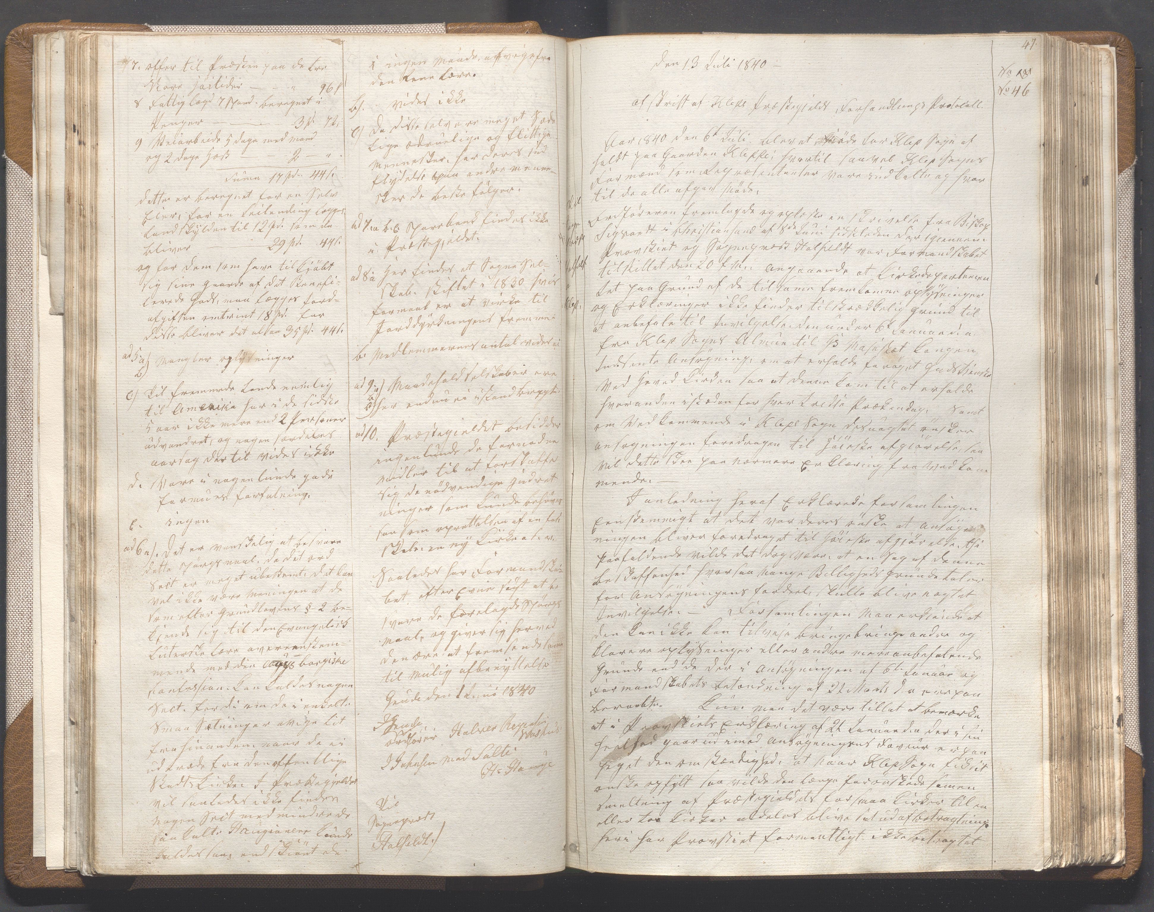 Klepp kommune - Formannskapet, IKAR/K-100277/B/L0001: Kopibok, 1837-1861, p. 47