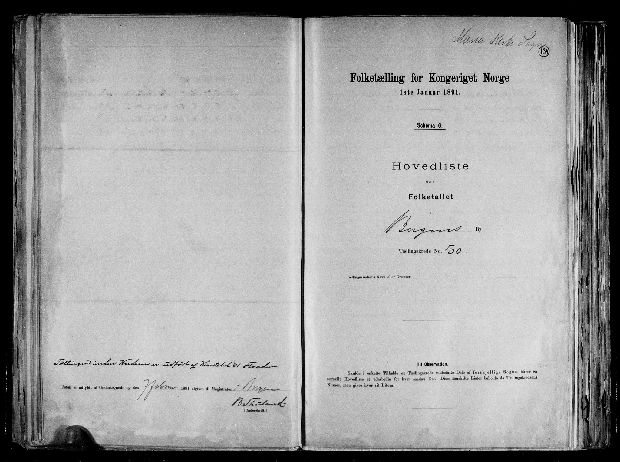 RA, 1891 Census for 1301 Bergen, 1891, p. 136