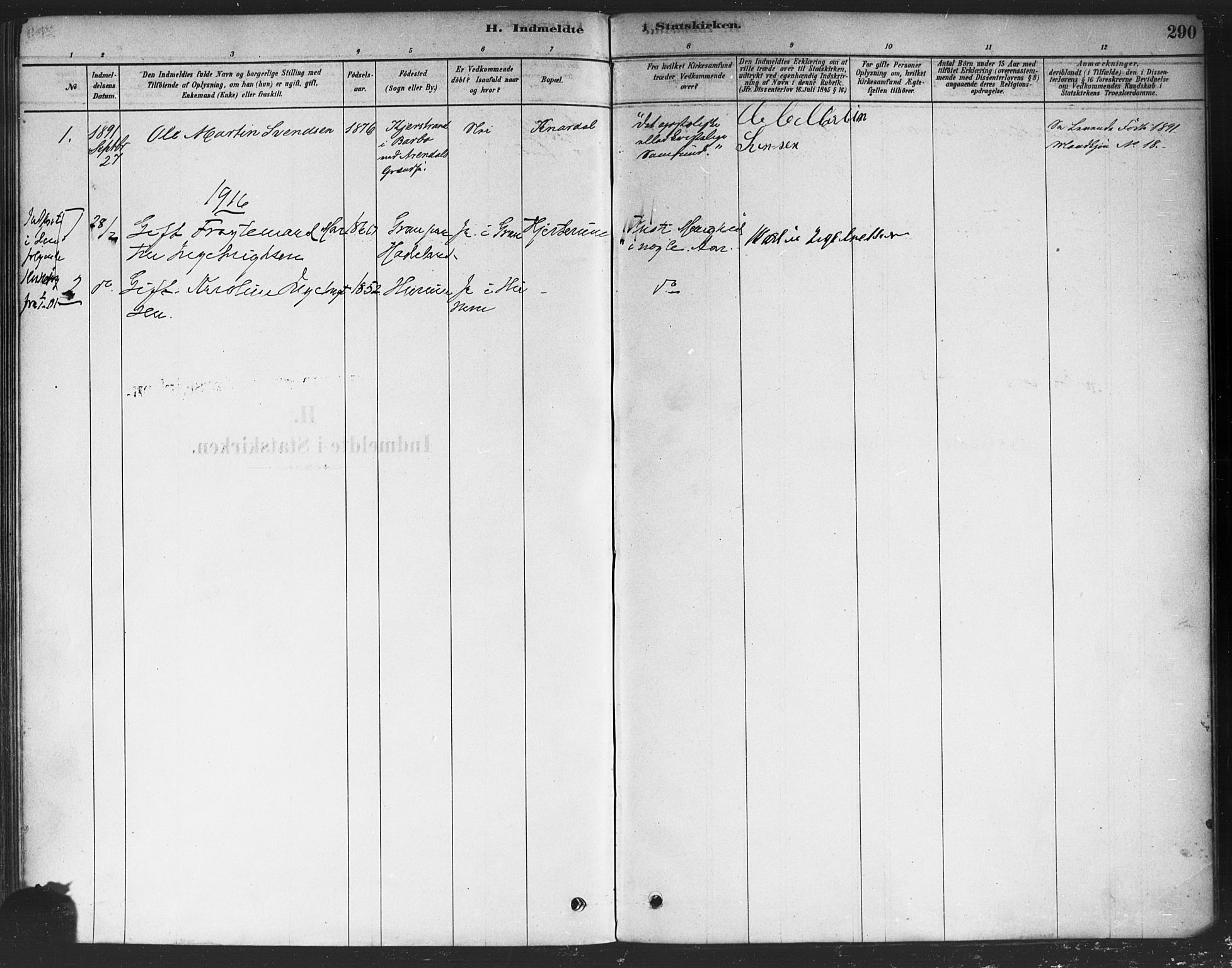 Drøbak prestekontor Kirkebøker, SAO/A-10142a/F/Fc/L0002: Parish register (official) no. III 2, 1878-1891, p. 290