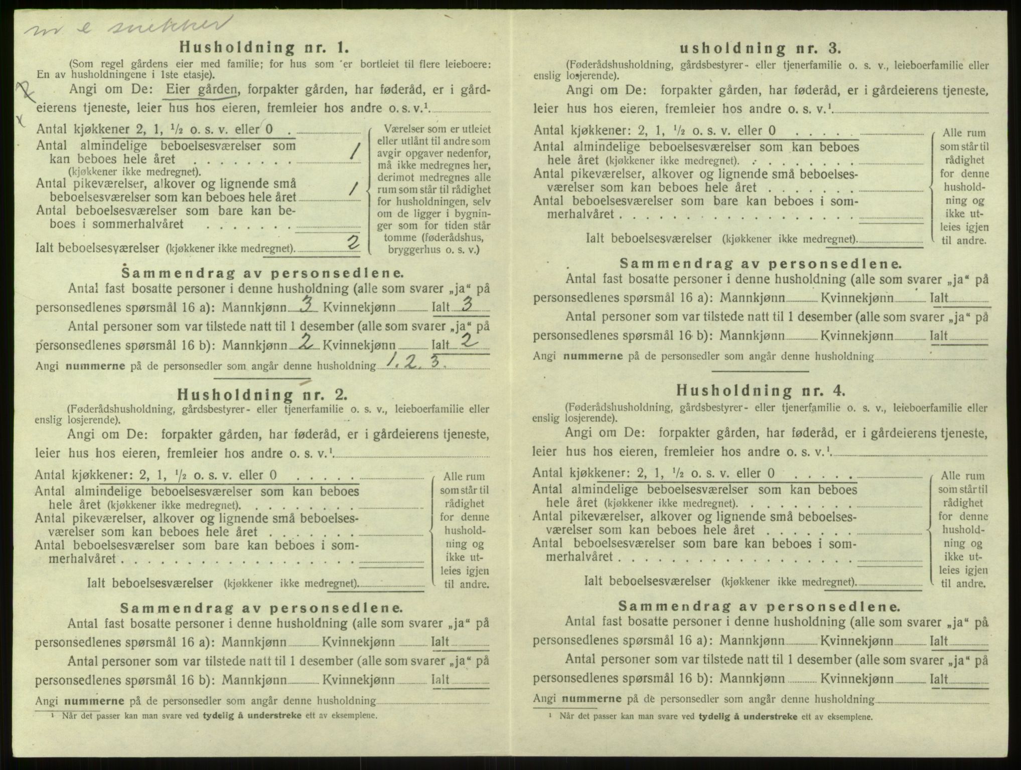 SAB, 1920 census for Modalen, 1920, p. 118