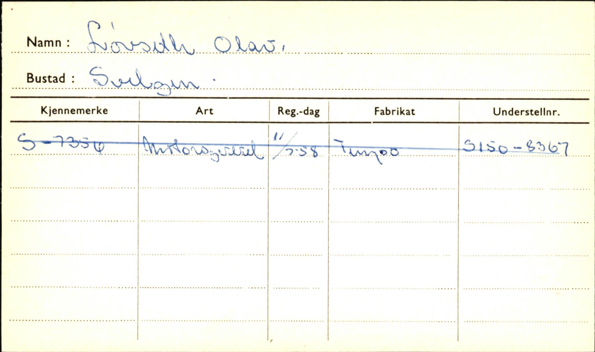 Statens vegvesen, Sogn og Fjordane vegkontor, AV/SAB-A-5301/4/F/L0001B: Eigarregister Fjordane til 1.6.1961, 1930-1961, p. 762