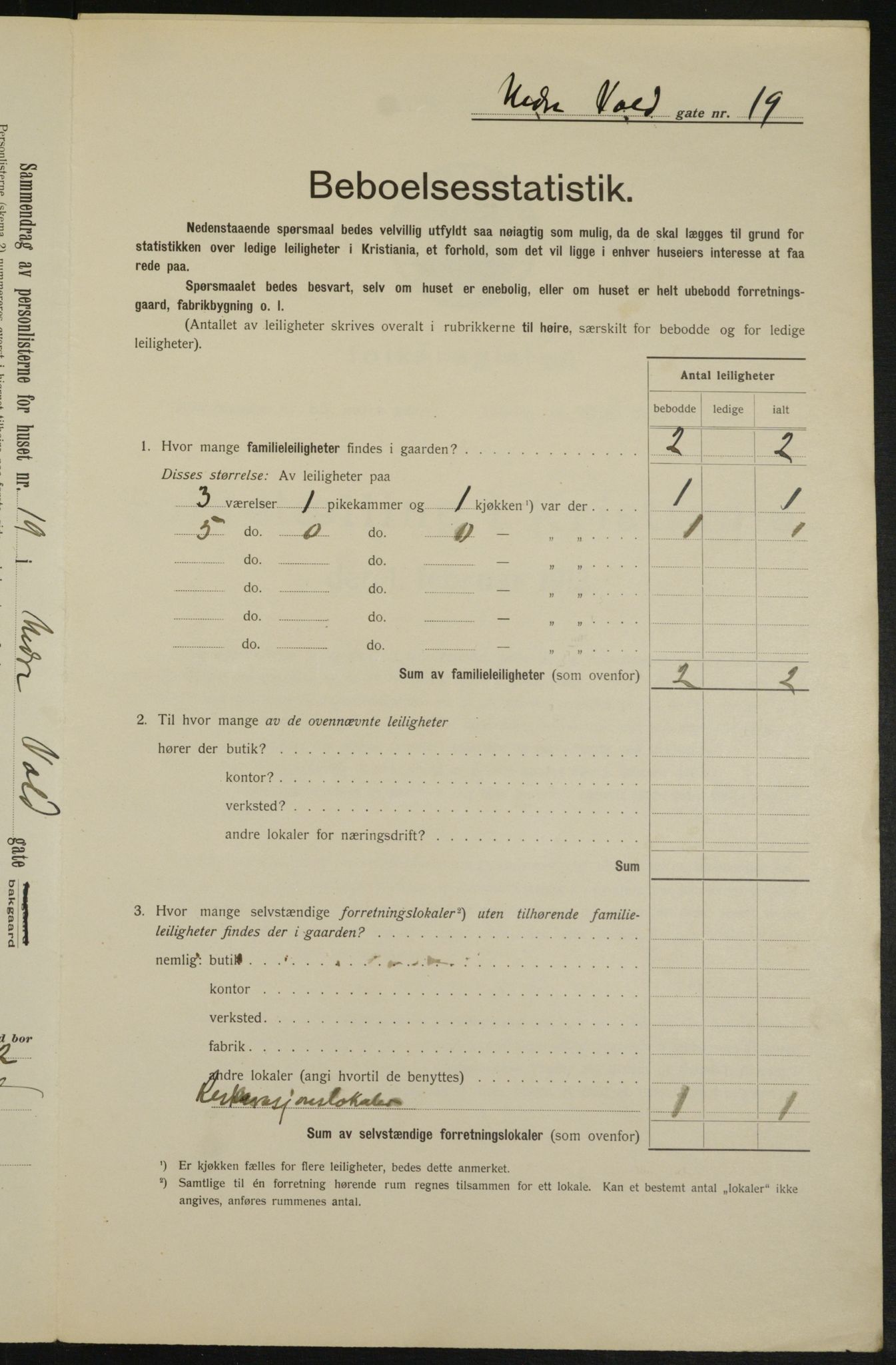 OBA, Municipal Census 1913 for Kristiania, 1913, p. 69580