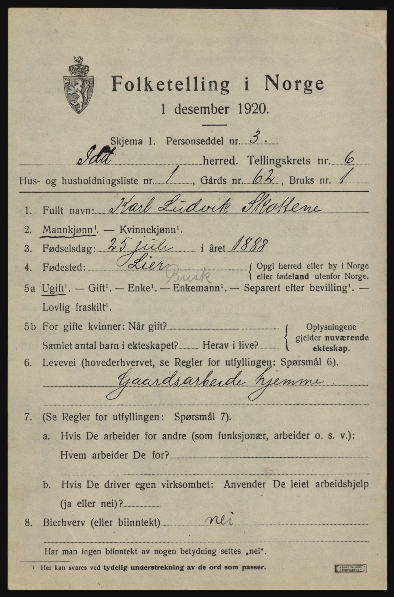 SAO, 1920 census for Idd, 1920, p. 7909