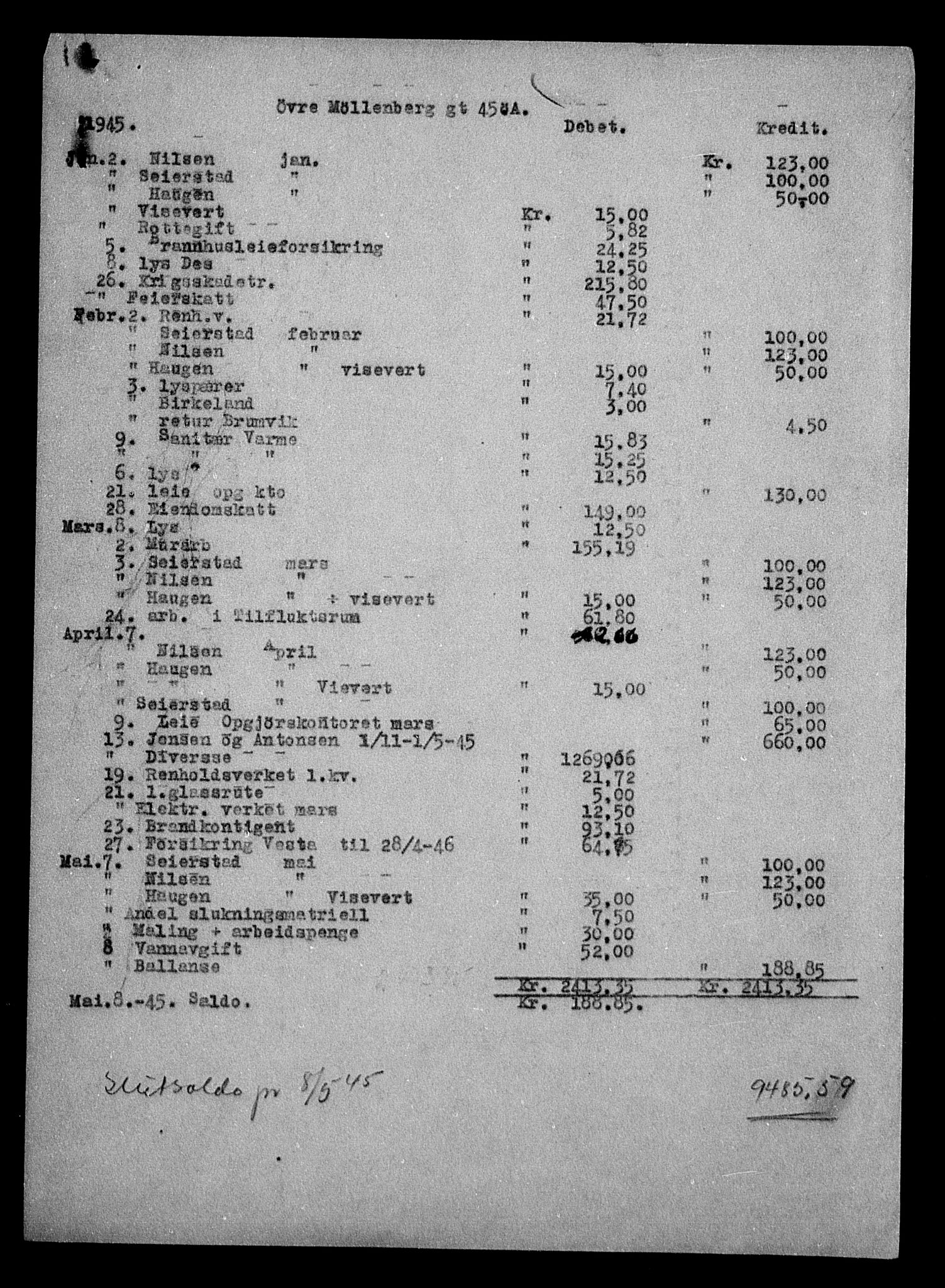 Justisdepartementet, Tilbakeføringskontoret for inndratte formuer, AV/RA-S-1564/H/Hc/Hca/L0901: --, 1945-1947, p. 39