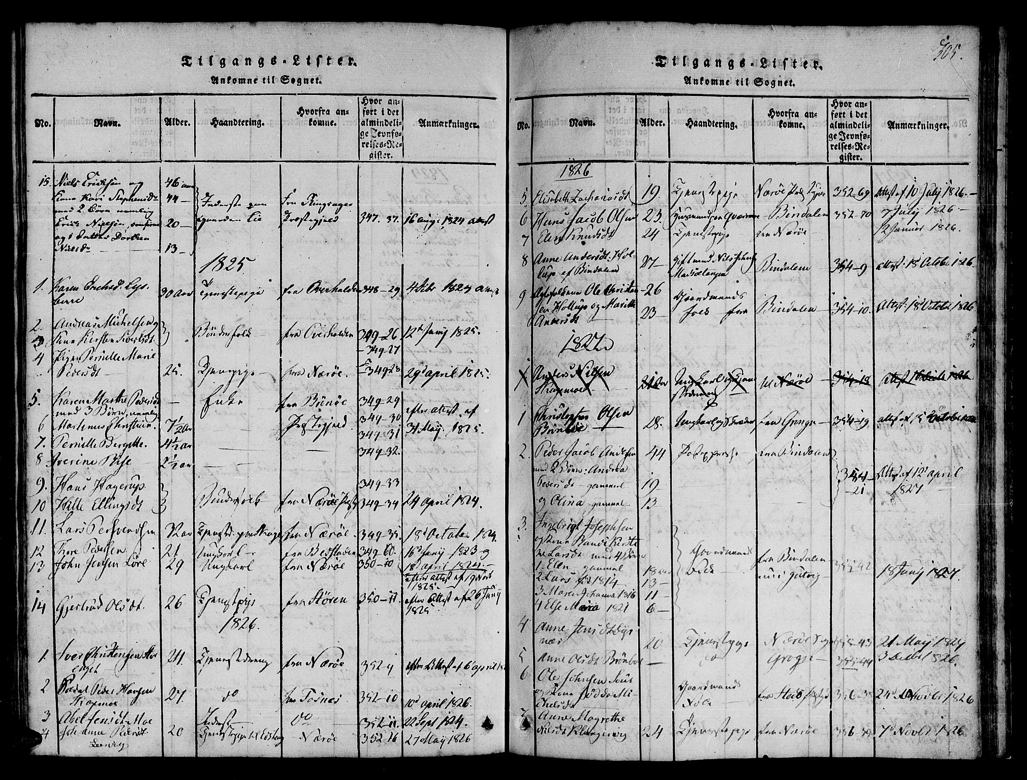 Ministerialprotokoller, klokkerbøker og fødselsregistre - Nord-Trøndelag, SAT/A-1458/780/L0636: Parish register (official) no. 780A03 /1, 1815-1830, p. 305