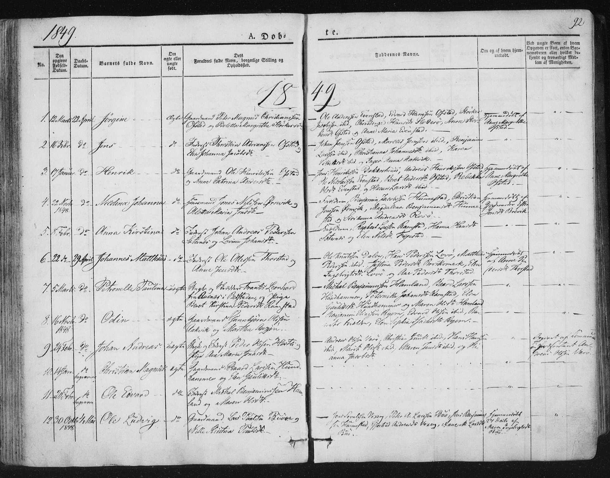 Ministerialprotokoller, klokkerbøker og fødselsregistre - Nord-Trøndelag, SAT/A-1458/784/L0669: Parish register (official) no. 784A04, 1829-1859, p. 92