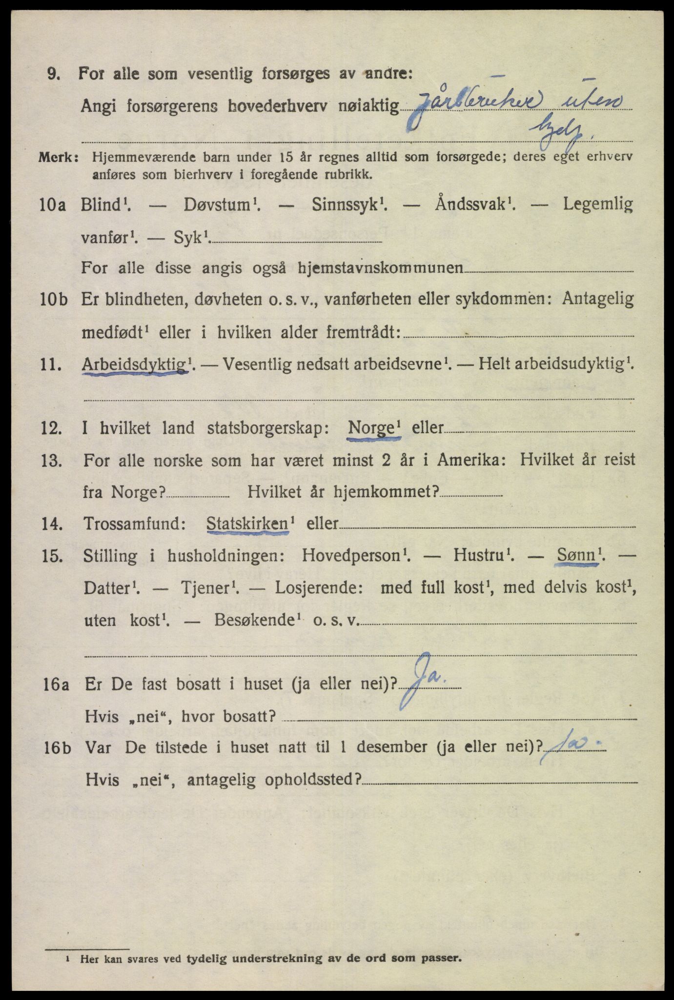 SAK, 1920 census for Spind, 1920, p. 1674