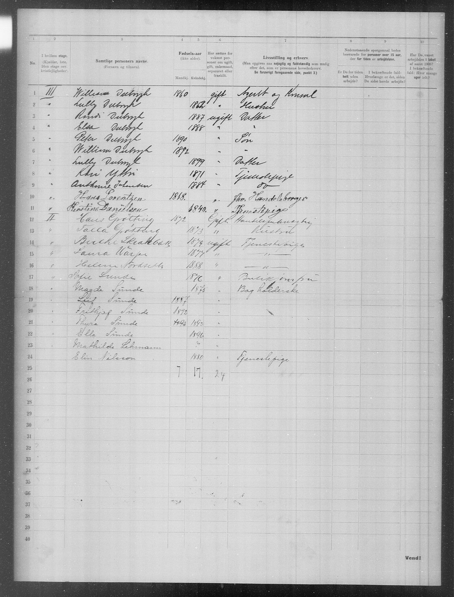 OBA, Municipal Census 1903 for Kristiania, 1903, p. 11616