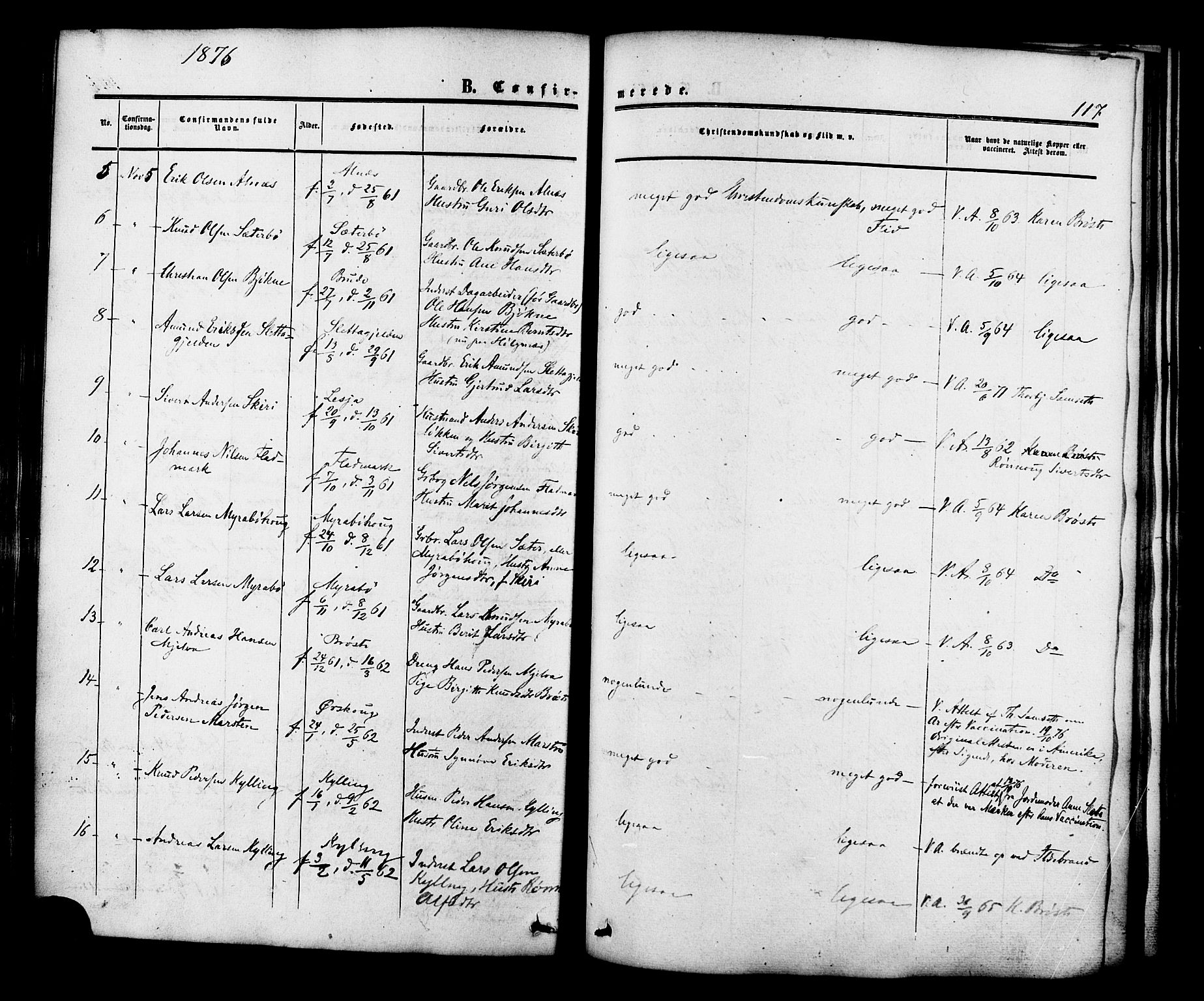 Ministerialprotokoller, klokkerbøker og fødselsregistre - Møre og Romsdal, SAT/A-1454/546/L0594: Parish register (official) no. 546A02, 1854-1882, p. 117