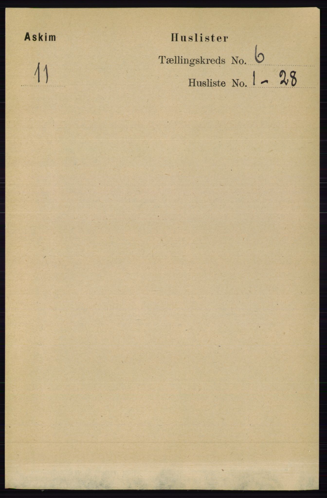 RA, 1891 census for 0124 Askim, 1891, p. 746