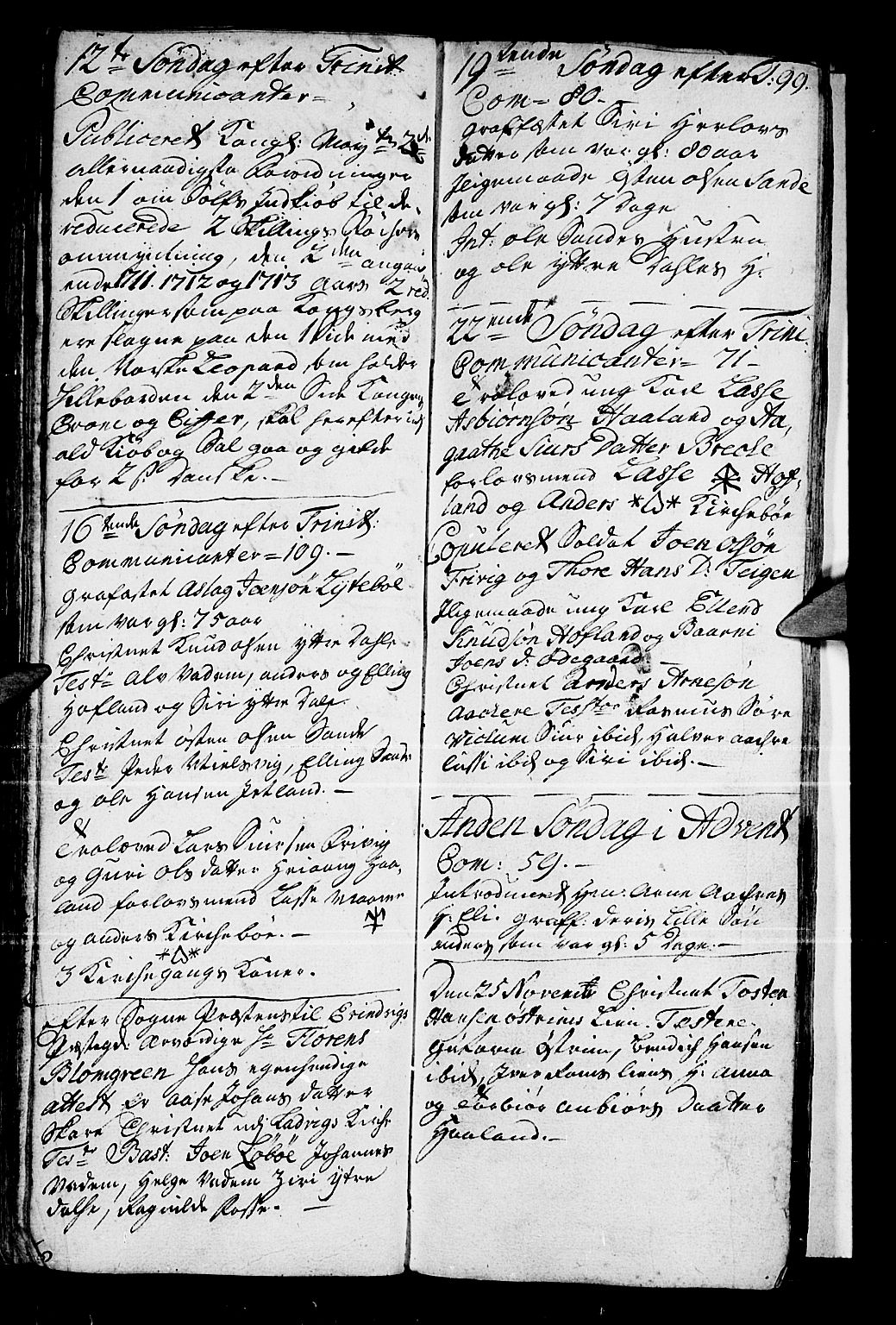 Vik sokneprestembete, AV/SAB-A-81501/H/Haa/Haaa/L0001: Parish register (official) no. A 1 / 3, 1727-1740, p. 99