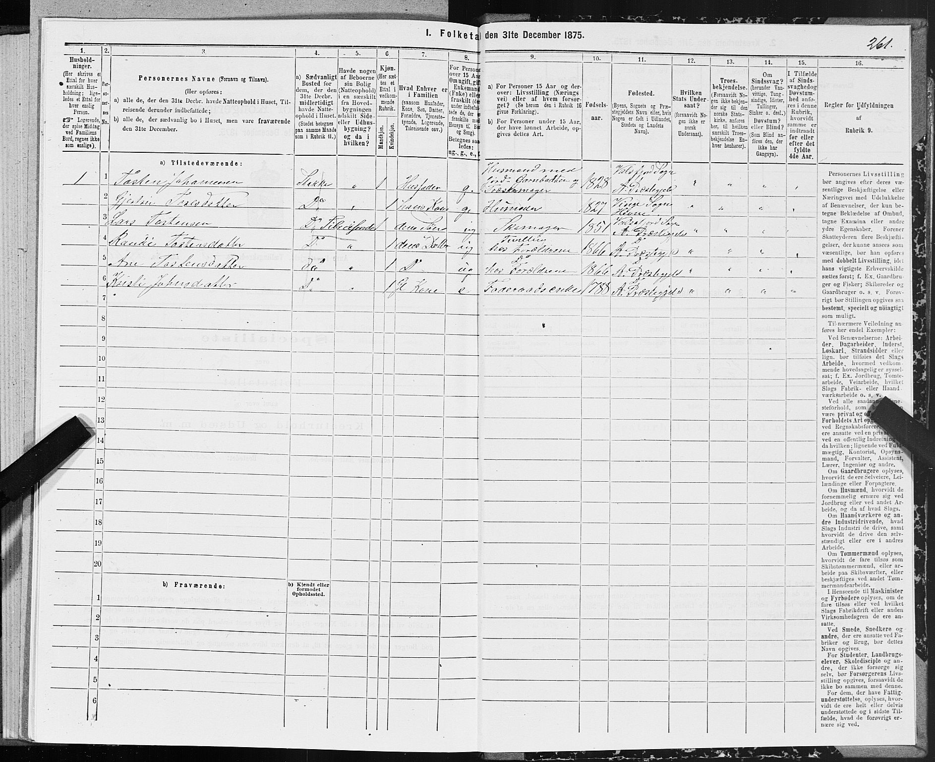 SAT, 1875 census for 1569P Aure, 1875, p. 4261