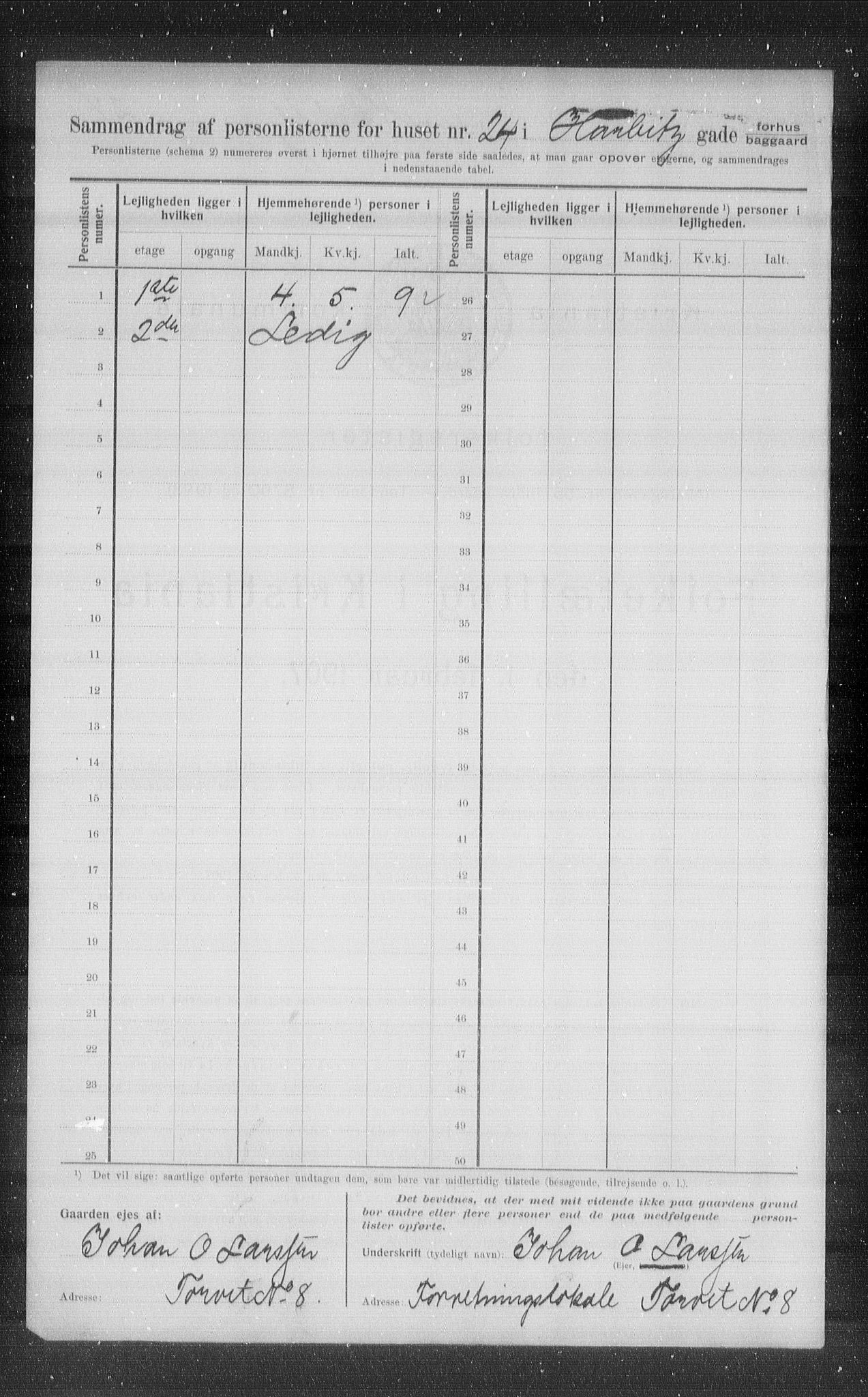 OBA, Municipal Census 1907 for Kristiania, 1907, p. 18073