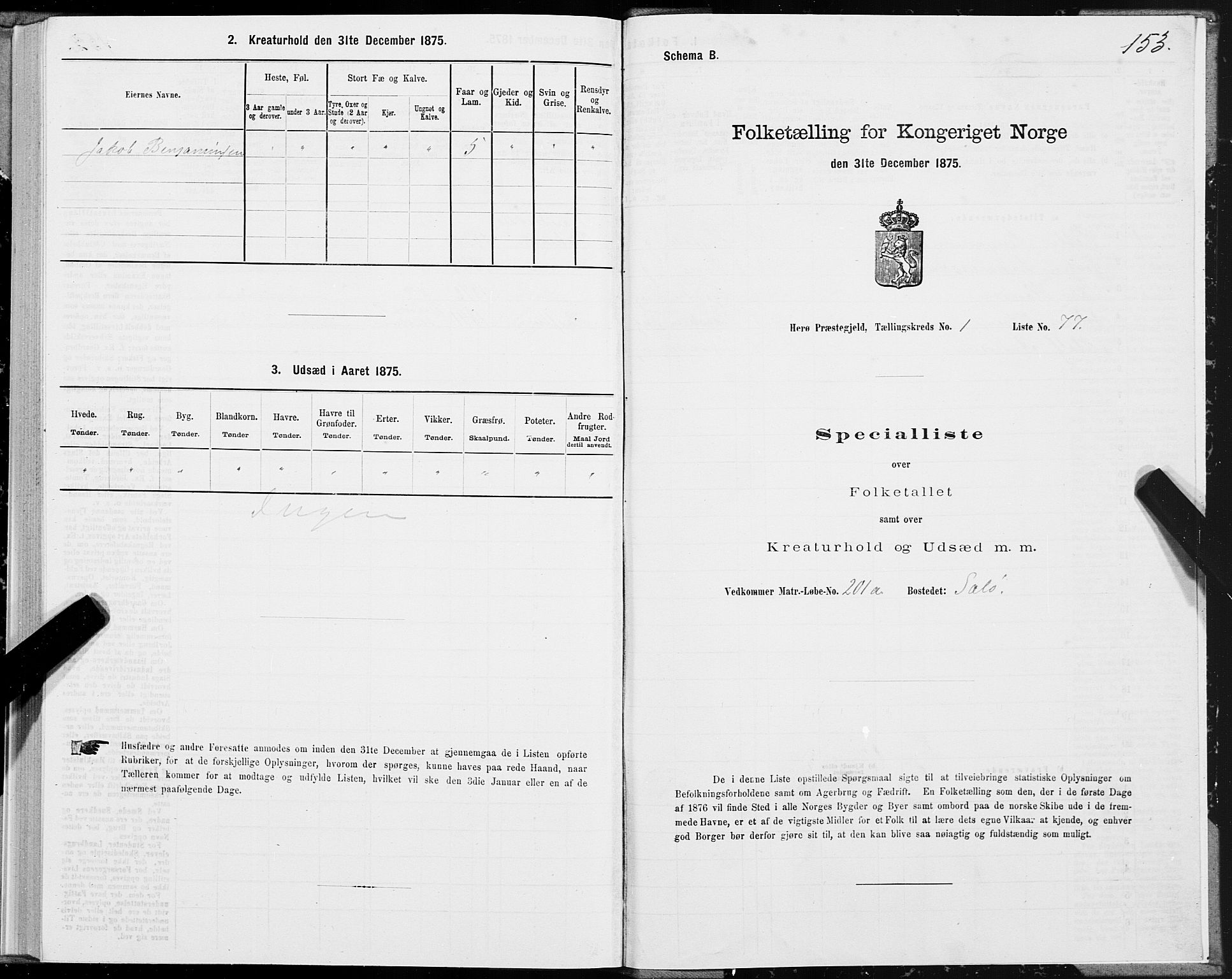 SAT, 1875 census for 1818P Herøy, 1875, p. 1153