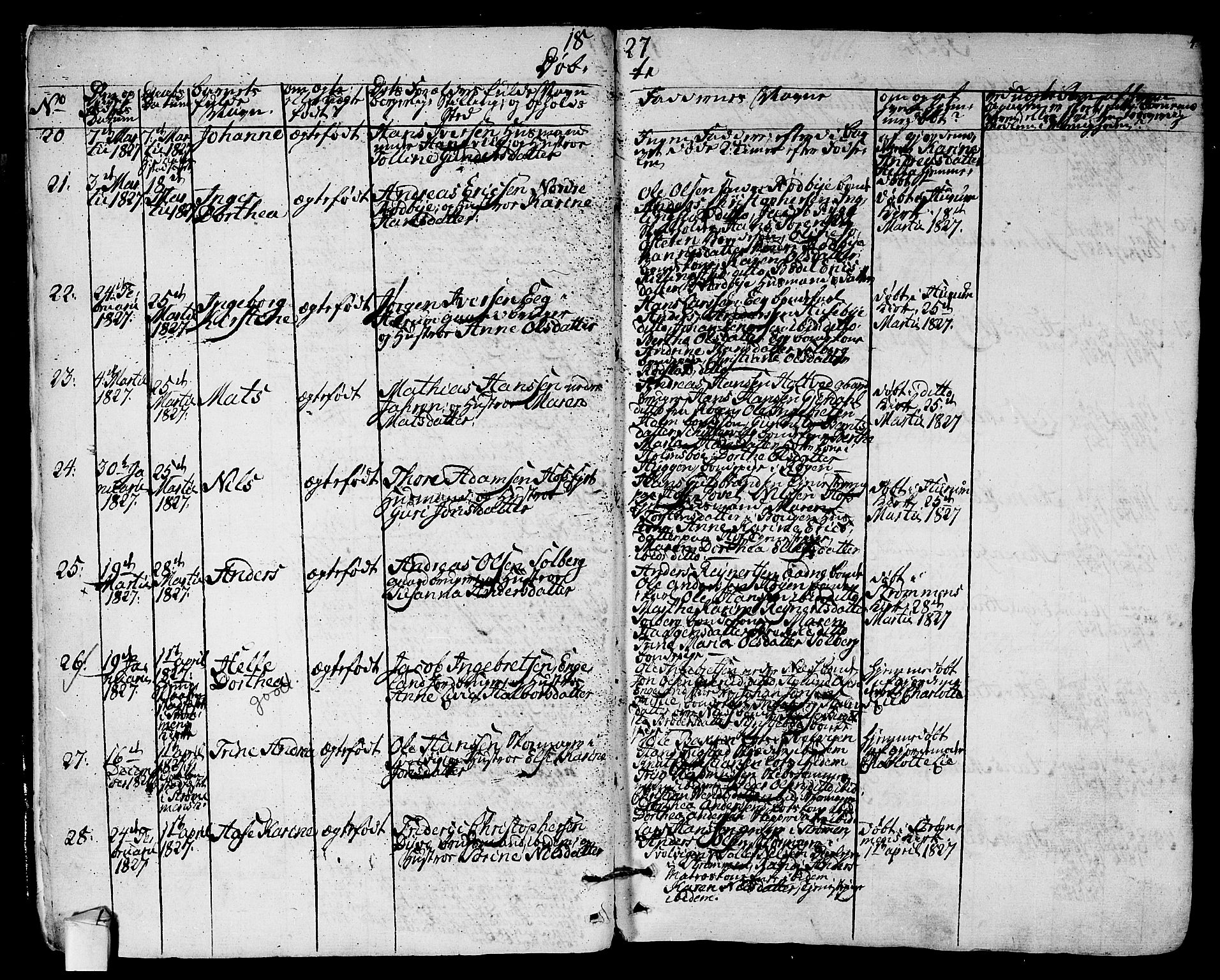 Hurum kirkebøker, SAKO/A-229/F/Fa/L0010: Parish register (official) no. 10, 1827-1846, p. 4