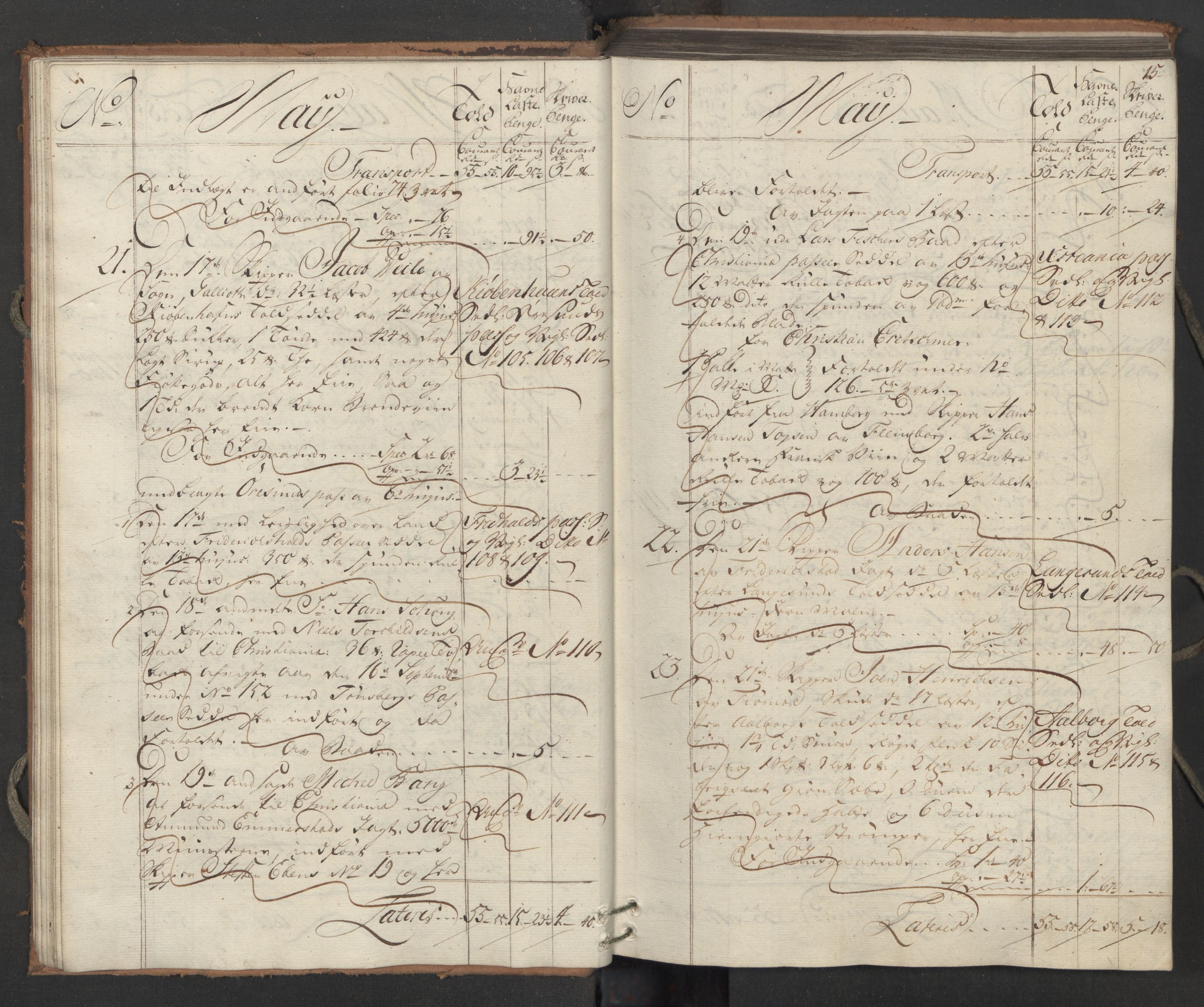 Generaltollkammeret, tollregnskaper, AV/RA-EA-5490/R05/L0038/0001: Tollregnskaper Moss, Son, Krokstad / Inngående hovedtollbok, 1762, p. 14b-15a