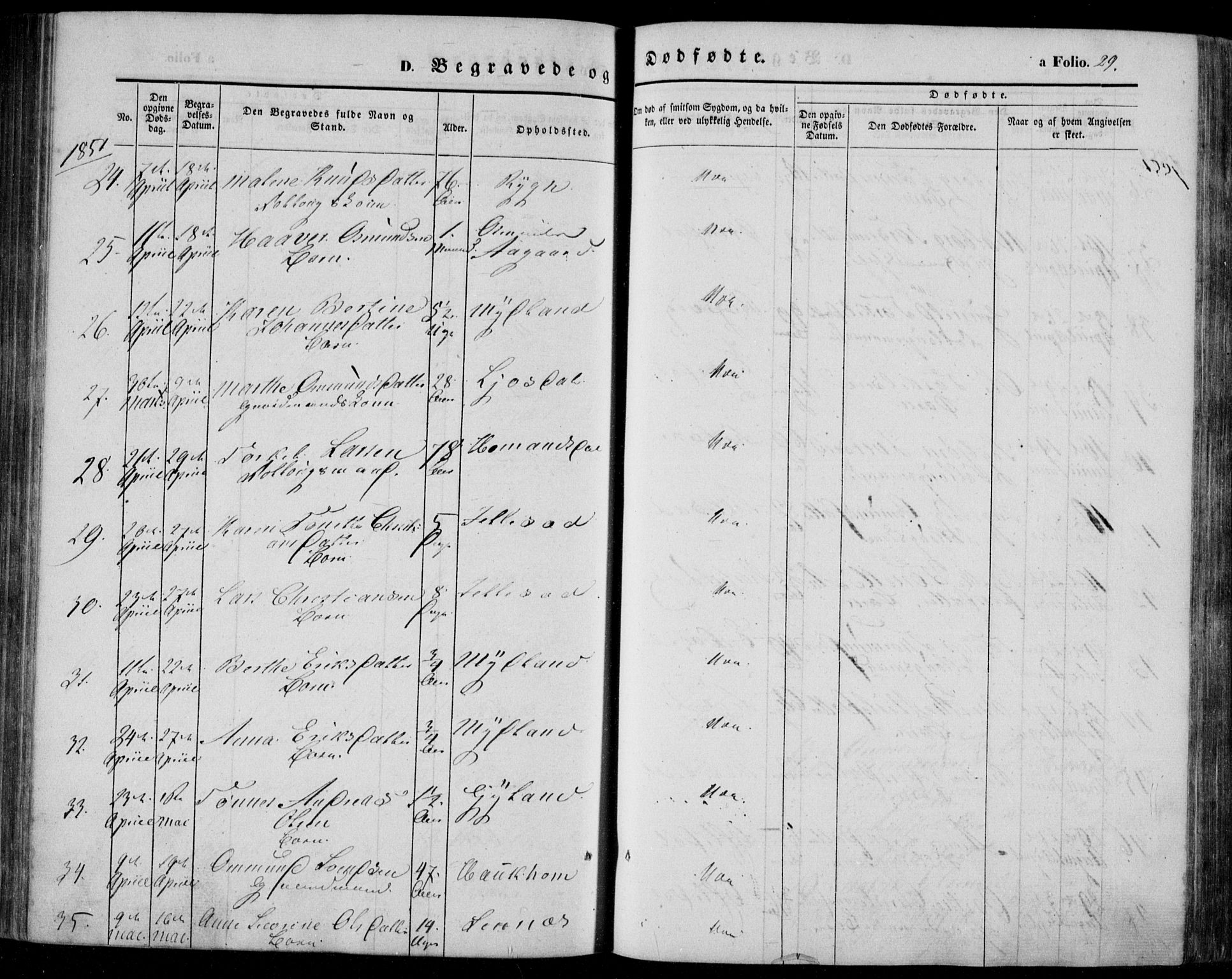 Bakke sokneprestkontor, AV/SAK-1111-0002/F/Fa/Faa/L0005: Parish register (official) no. A 5, 1847-1855, p. 29