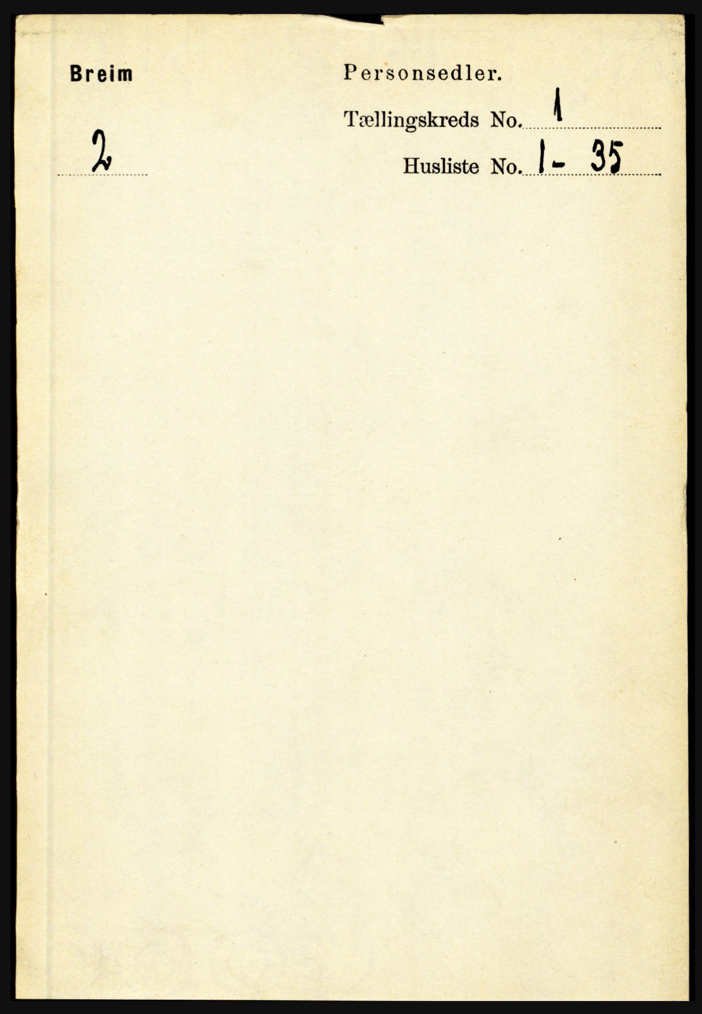 RA, 1891 census for 1446 Breim, 1891, p. 55