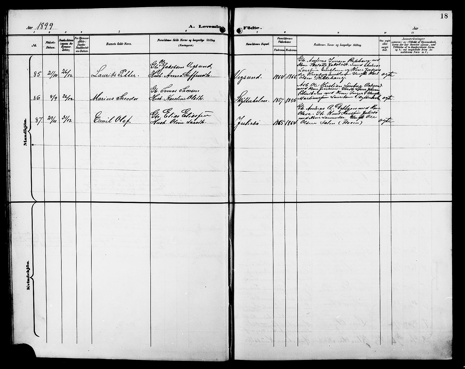 Ministerialprotokoller, klokkerbøker og fødselsregistre - Møre og Romsdal, AV/SAT-A-1454/528/L0432: Parish register (copy) no. 528C13, 1898-1918, p. 18