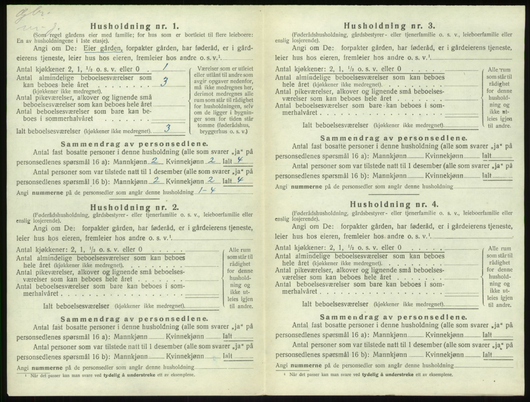 SAB, 1920 census for Sogndal, 1920, p. 1096