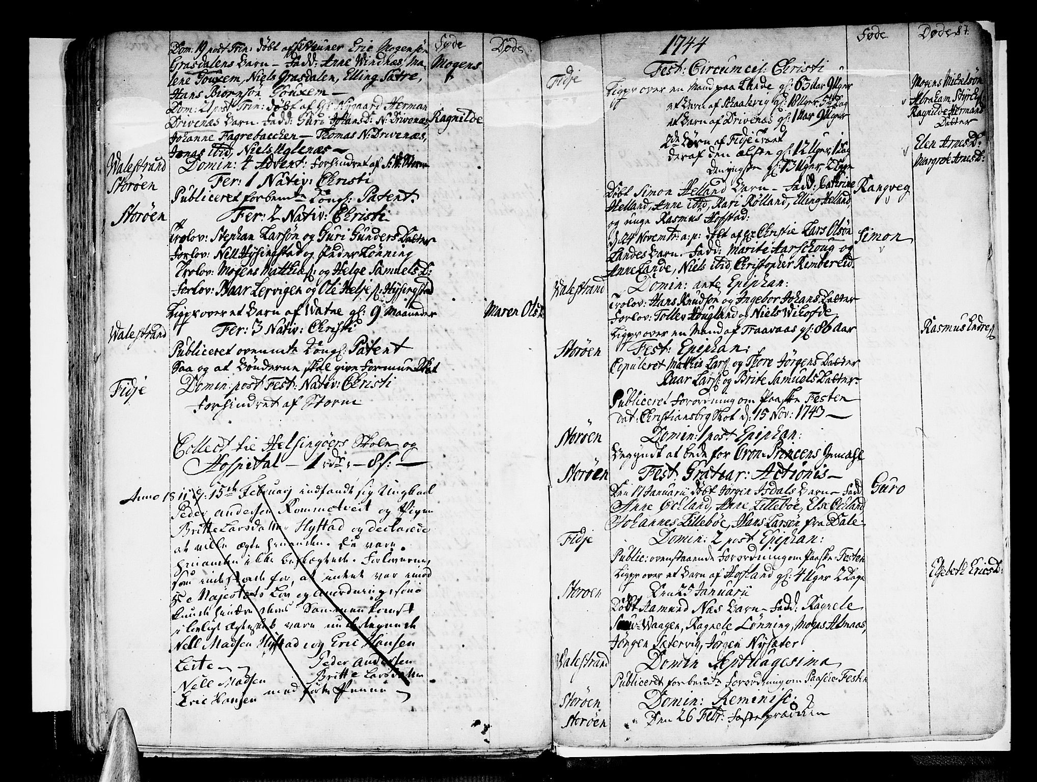 Stord sokneprestembete, AV/SAB-A-78201/H/Haa: Parish register (official) no. A 1, 1725-1744, p. 87