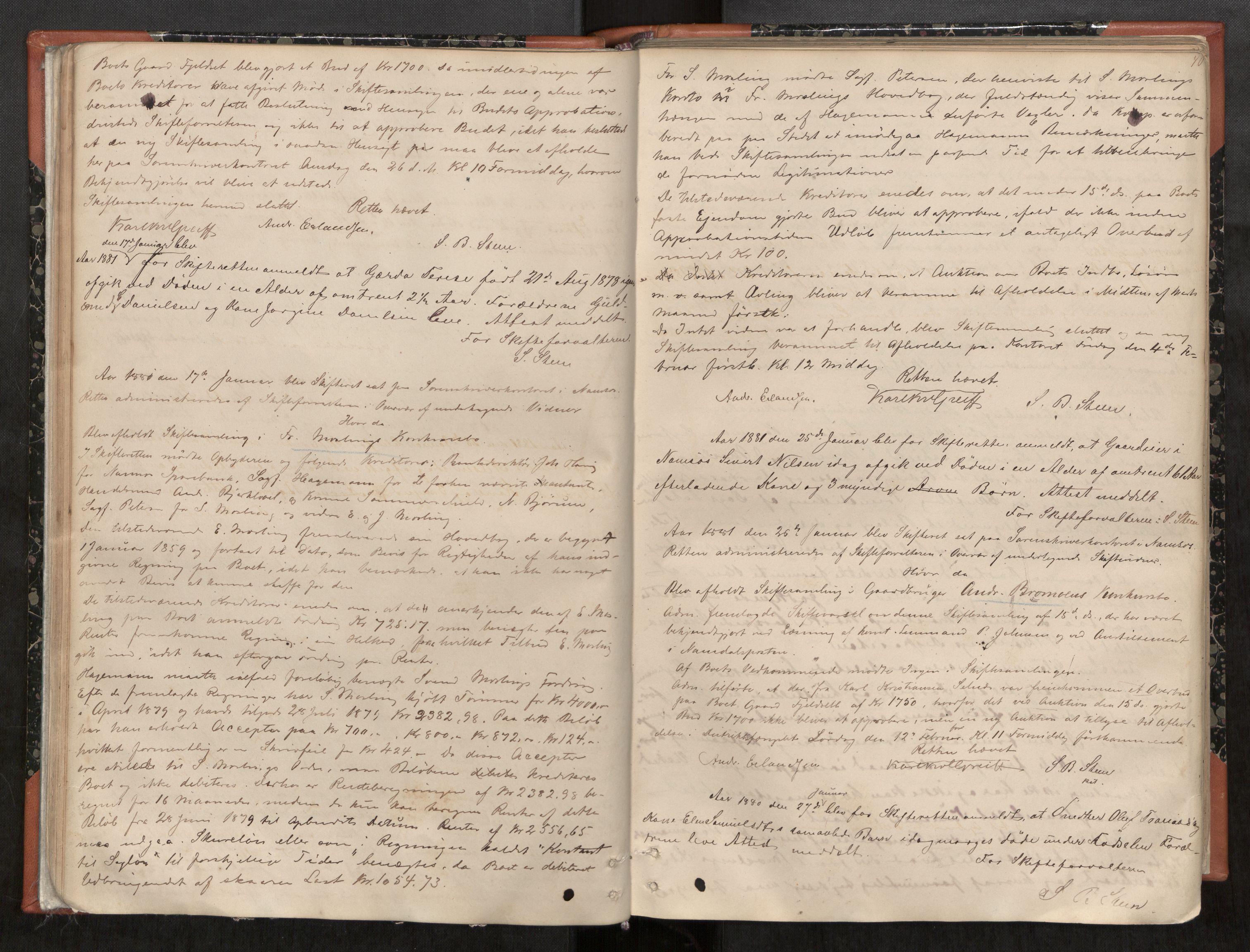 Namdal sorenskriveri, AV/SAT-A-4133/1/3/3B/L0005: Skiftebehandlingsprotokoll, 1879-1888, p. 40