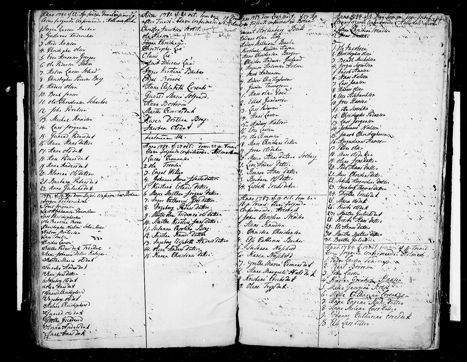 Botne kirkebøker, SAKO/A-340/F/Fa/L0002: Parish register (official) no. I 2, 1779-1791, p. 44