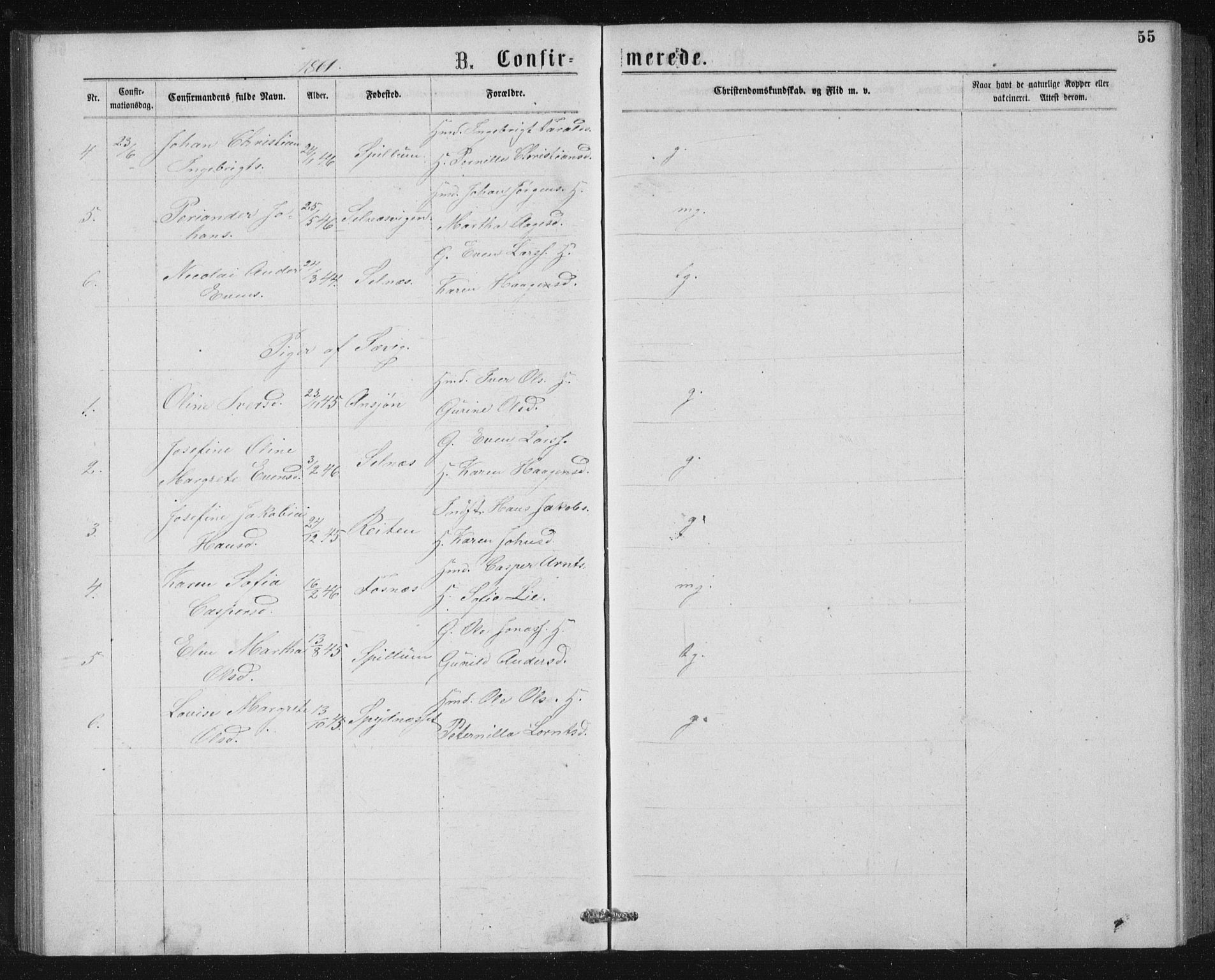 Ministerialprotokoller, klokkerbøker og fødselsregistre - Nord-Trøndelag, SAT/A-1458/768/L0567: Parish register (official) no. 768A02, 1837-1865, p. 55