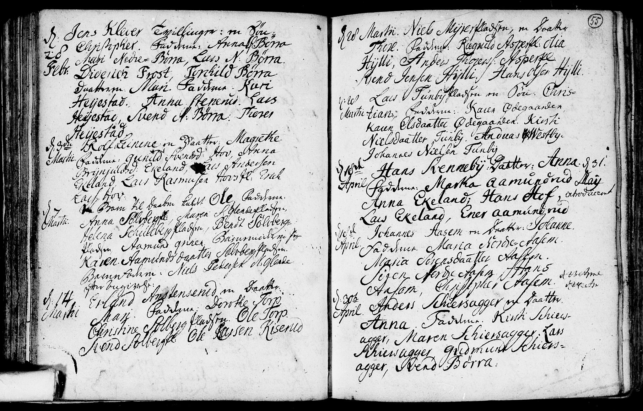 Spydeberg prestekontor Kirkebøker, AV/SAO-A-10924/F/Fa/L0002: Parish register (official) no. I 2, 1739-1780, p. 55