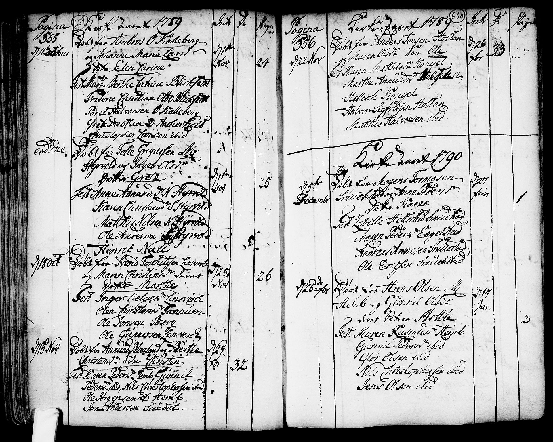 Lardal kirkebøker, SAKO/A-350/F/Fa/L0003: Parish register (official) no. I 3, 1733-1815, p. 659-660