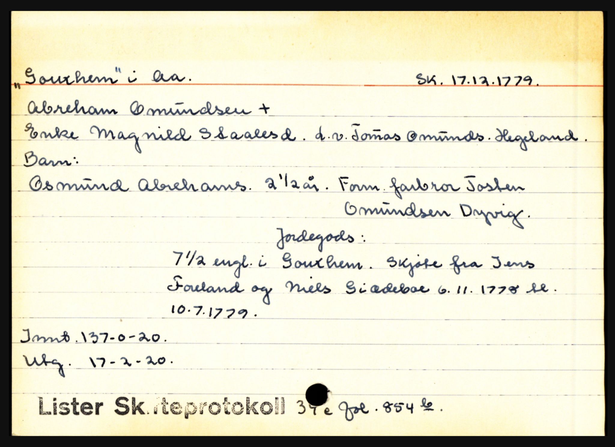 Lister sorenskriveri, AV/SAK-1221-0003/H, p. 11519