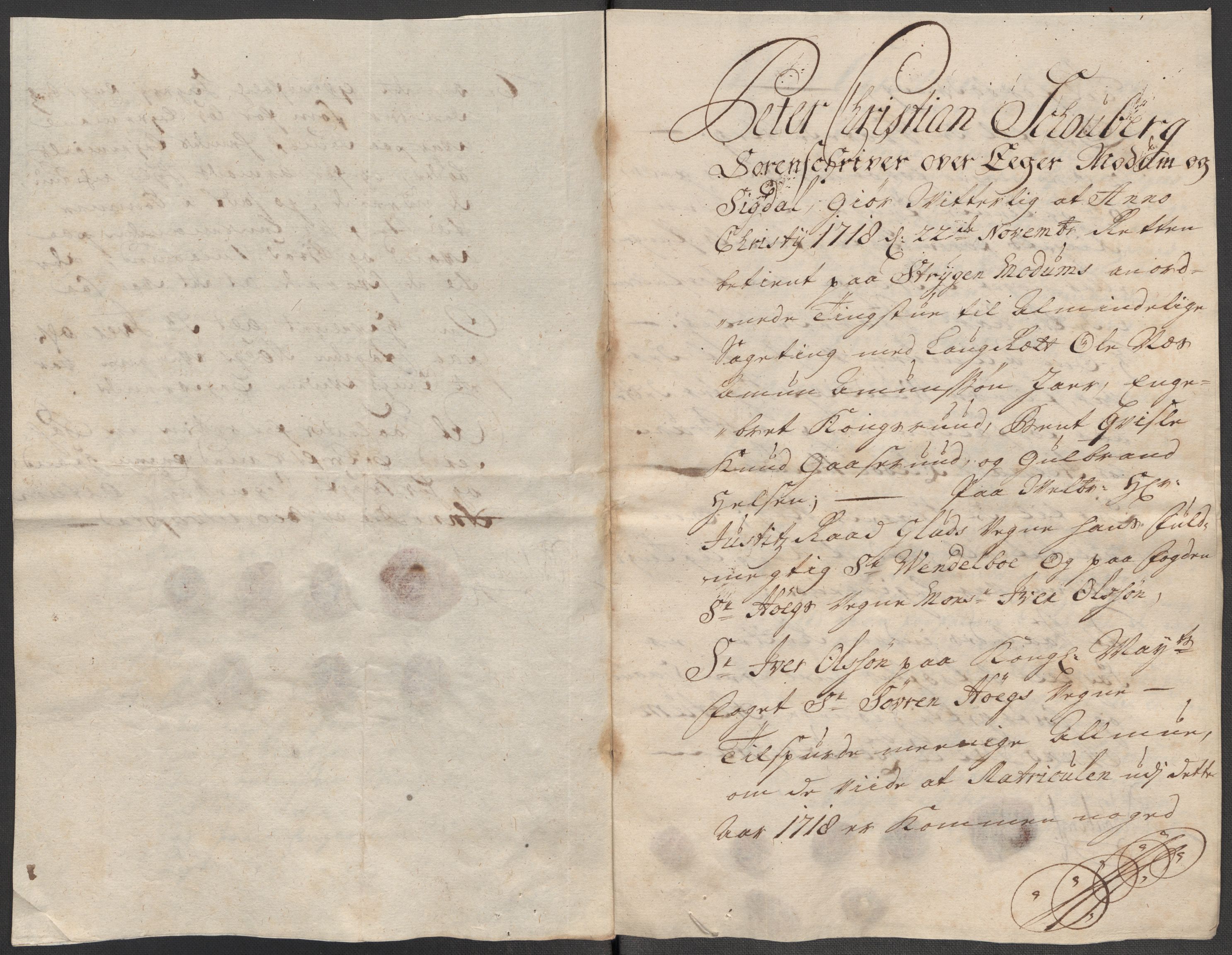 Rentekammeret inntil 1814, Reviderte regnskaper, Fogderegnskap, AV/RA-EA-4092/R31/L1712: Fogderegnskap Hurum, Røyken, Eiker, Lier og Buskerud, 1718, p. 185