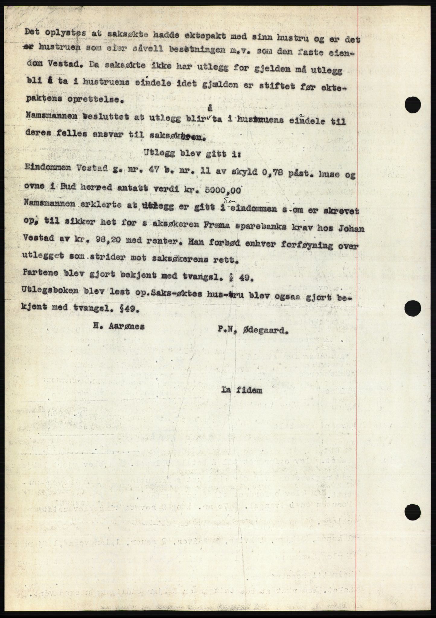 Romsdal sorenskriveri, AV/SAT-A-4149/1/2/2C/L0059: Mortgage book no. 53, 1931-1931, Deed date: 16.03.1931