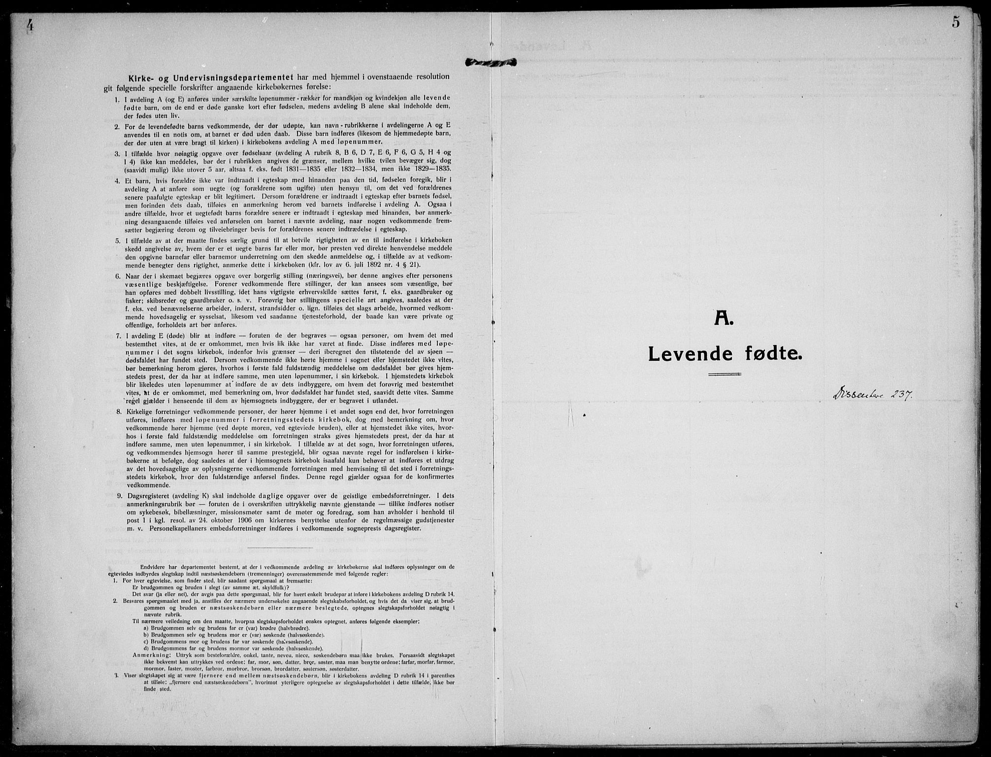 Solum kirkebøker, SAKO/A-306/F/Fb/L0004: Parish register (official) no. II 4, 1913-1924, p. 4-5