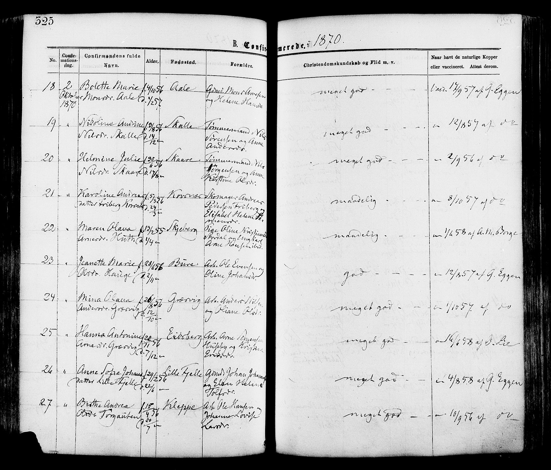 Onsøy prestekontor Kirkebøker, AV/SAO-A-10914/F/Fa/L0004: Parish register (official) no. I 4, 1861-1877, p. 325